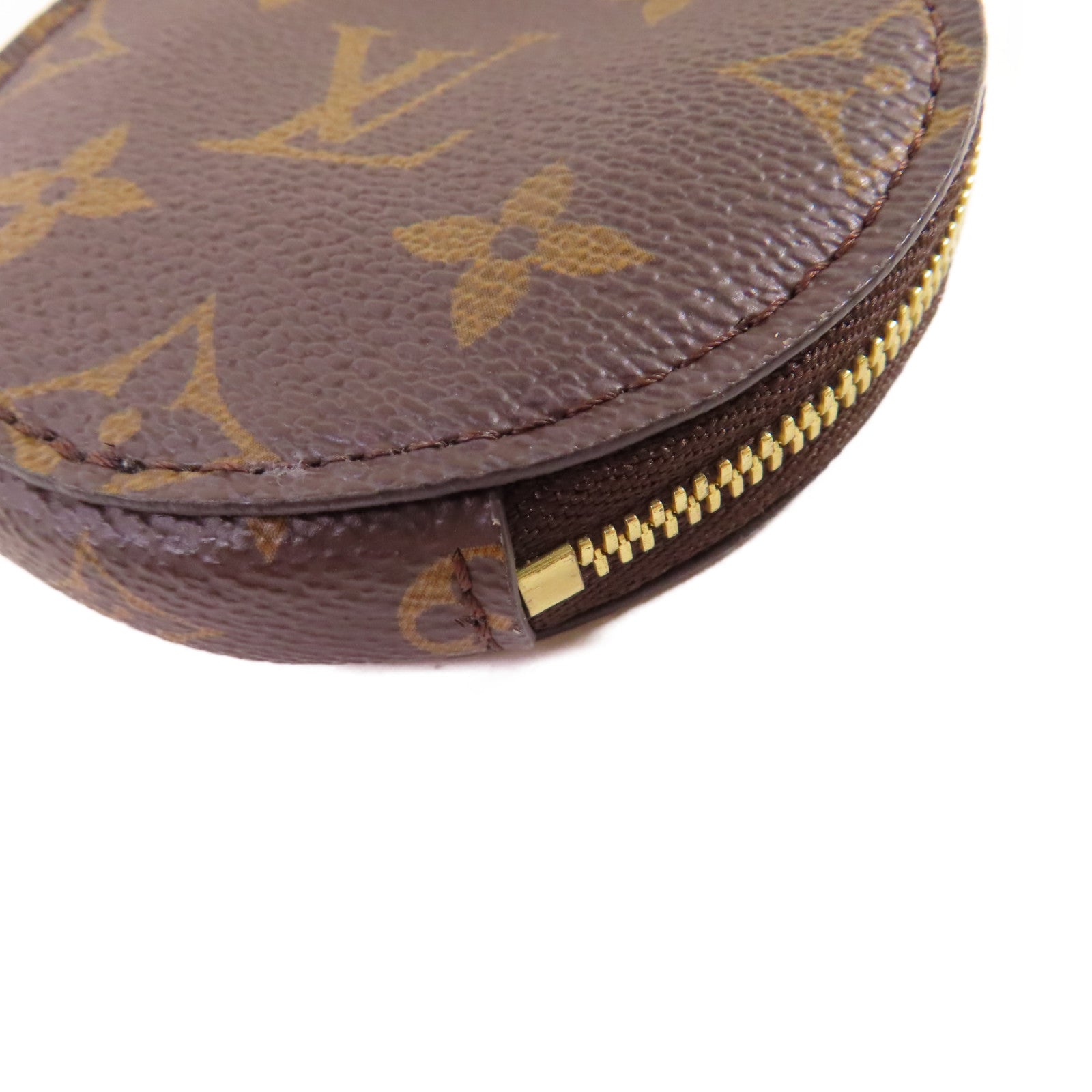 LOUIS VUITTON Monogram Coin Case金扣零錢包啡色