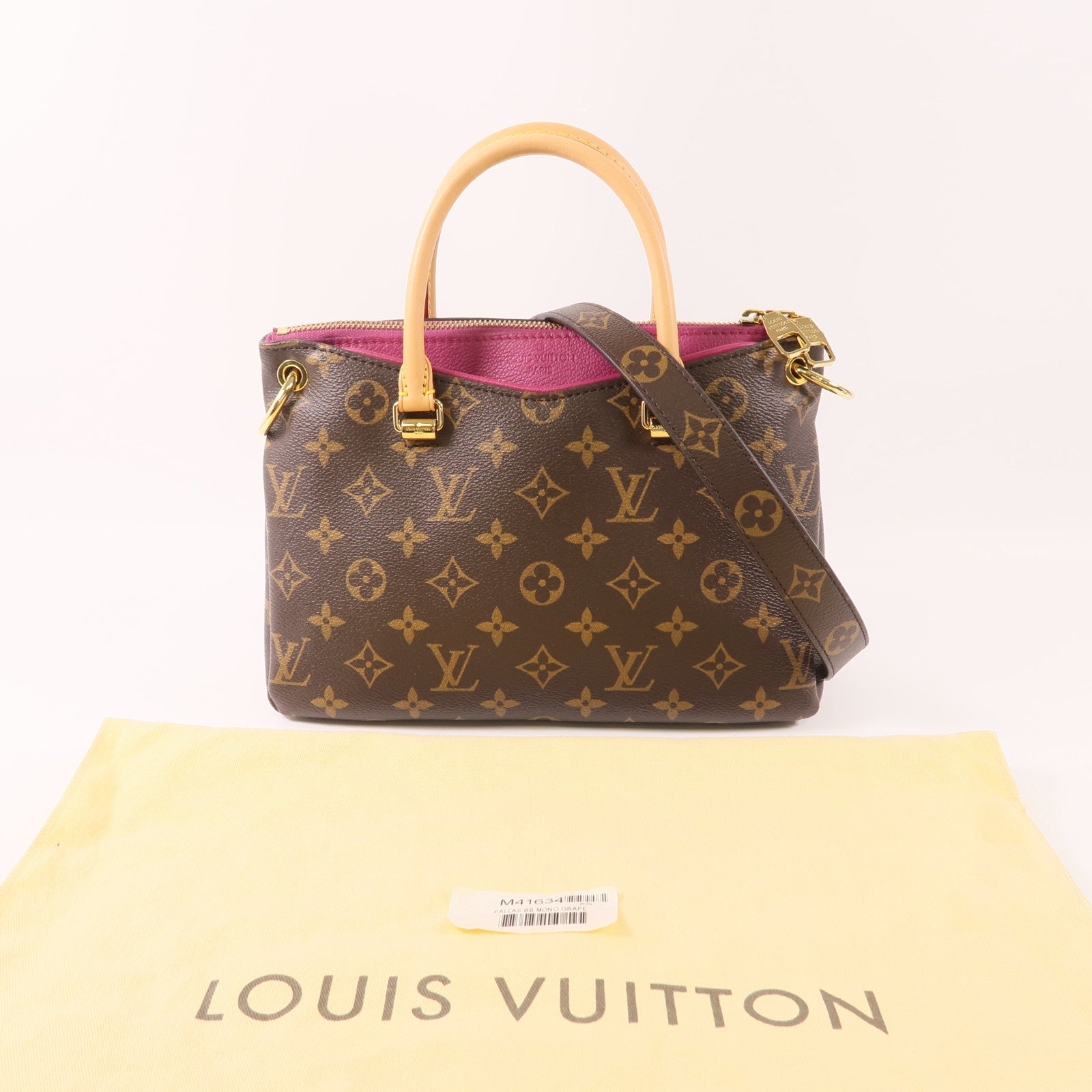 LOUIS VUITTON Monogram Pallas BB金扣手挽肩背兩用袋