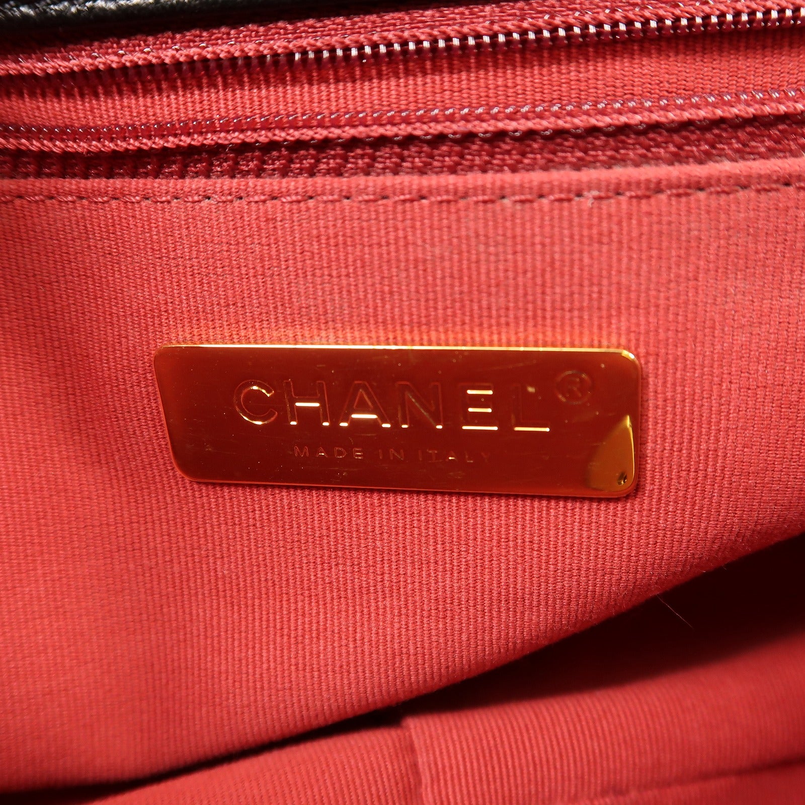 CHANEL 羊皮皮革Chanel 19 Small金扣鏈帶手挽肩背兩用袋