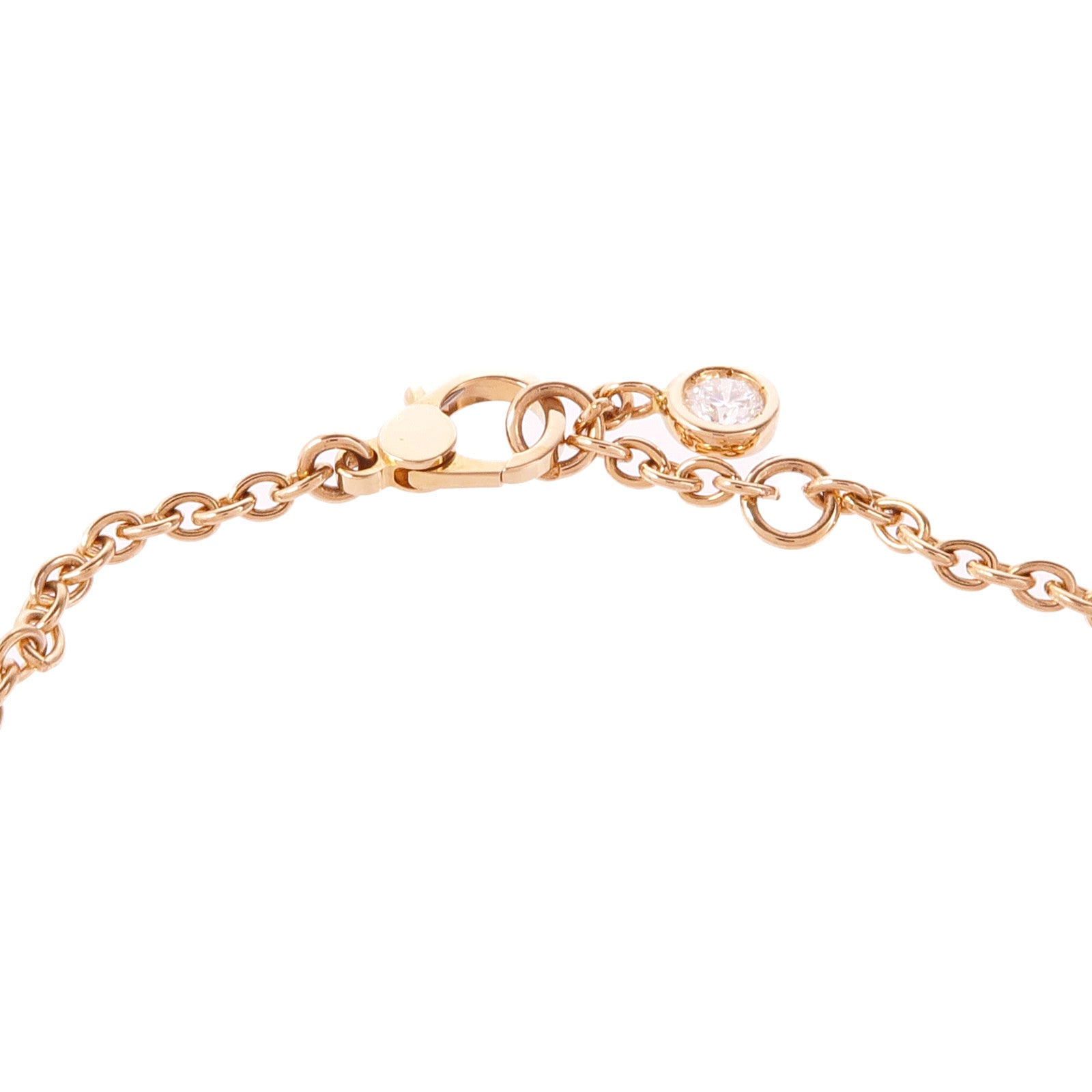 HERMES 18K玫瑰金Finesse Bracelet鑽石手鏈