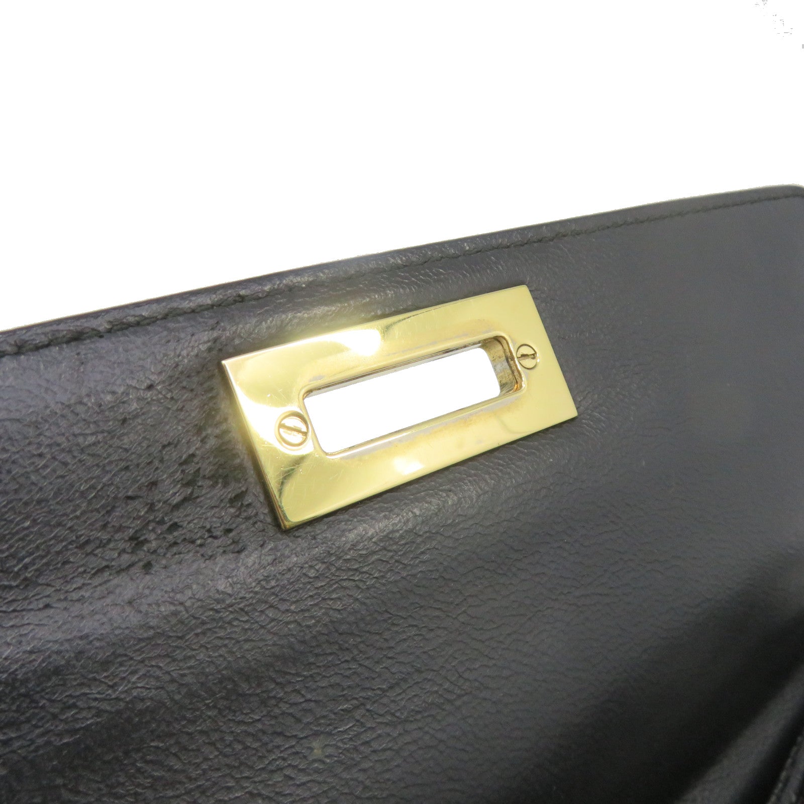 Salvatore Ferragamo 牛皮皮革2Way Shoulder Bag金扣手挽肩背两用袋碳灰色
