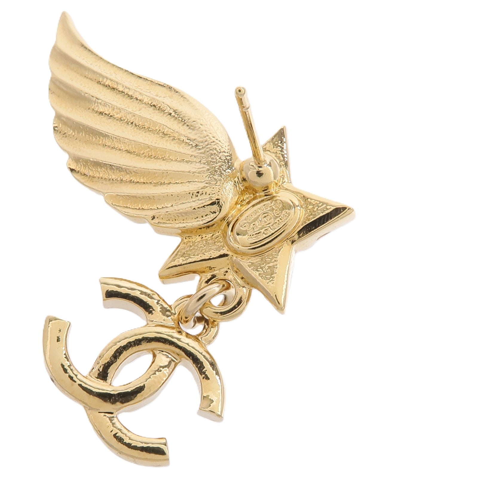 CHANEL 金屬Wing Earrings耳環