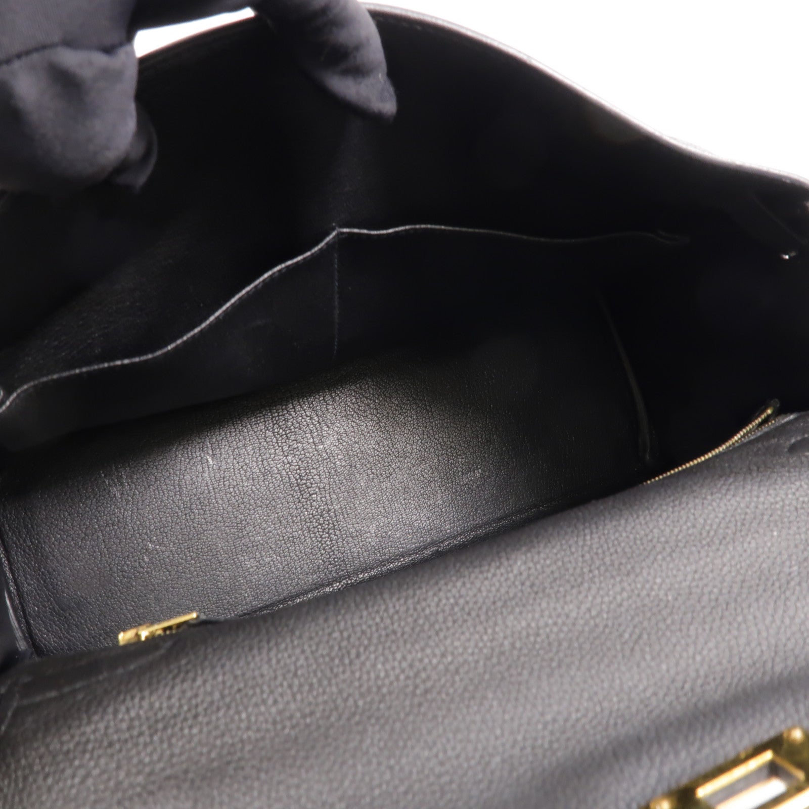 HERMES Togo皮革Kelly 32手挽肩背兩用袋Noir
