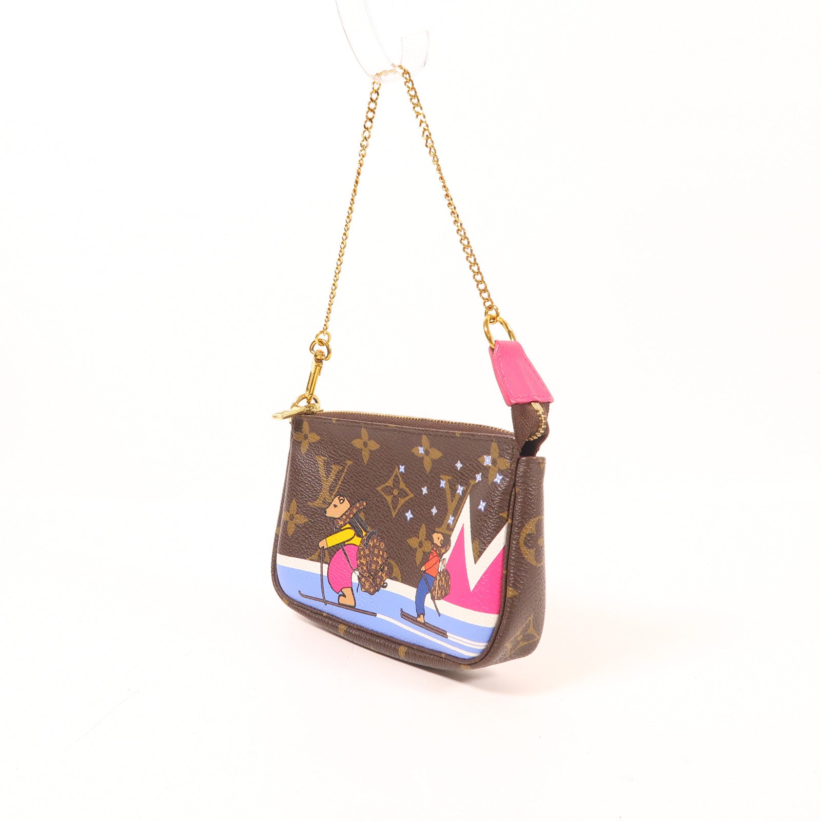 LOUIS VUITTON Monogram Pochette Accessories金扣手挽袋
