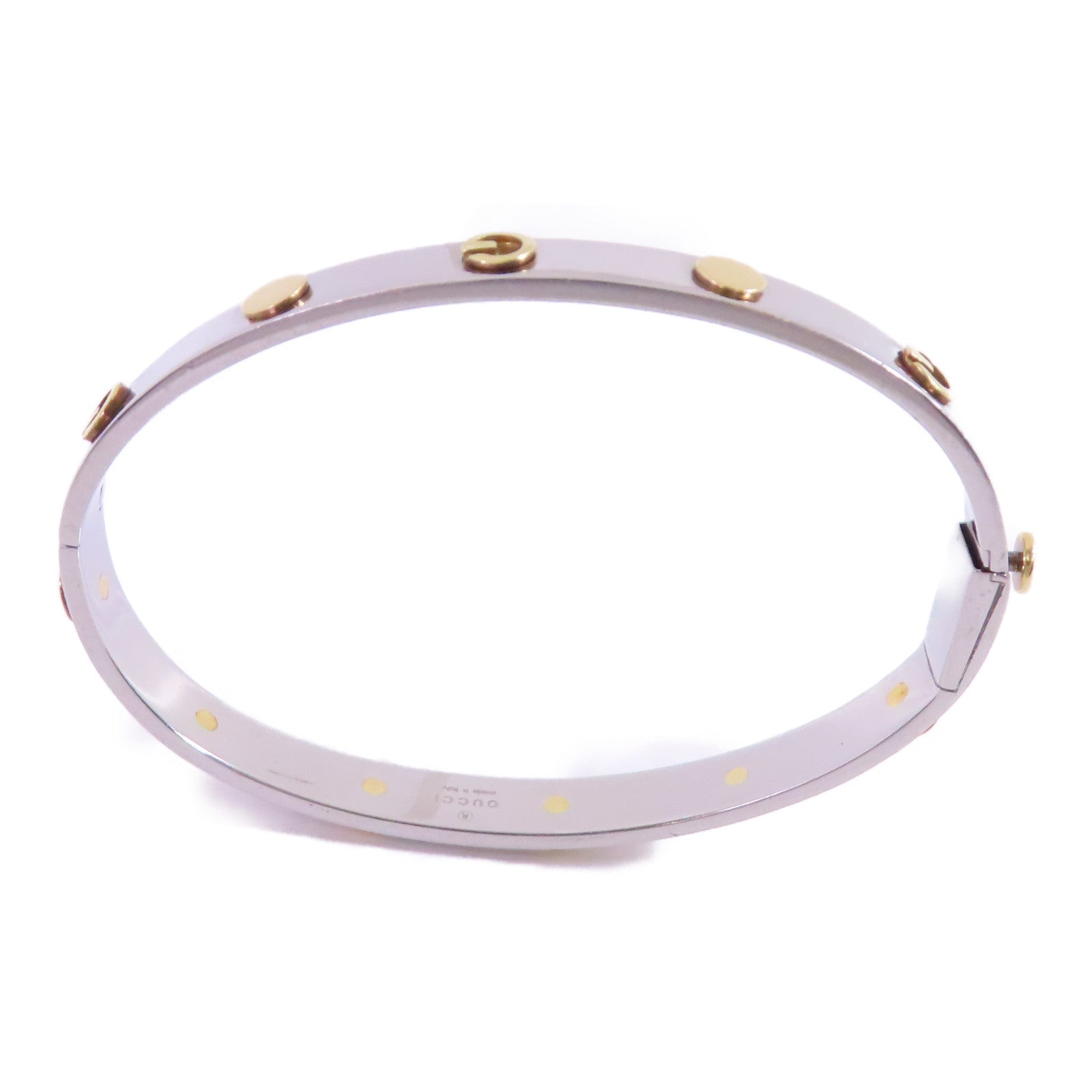 GUCCI 不鏽鋼/黃金Bangle手鐲GUCCI#17