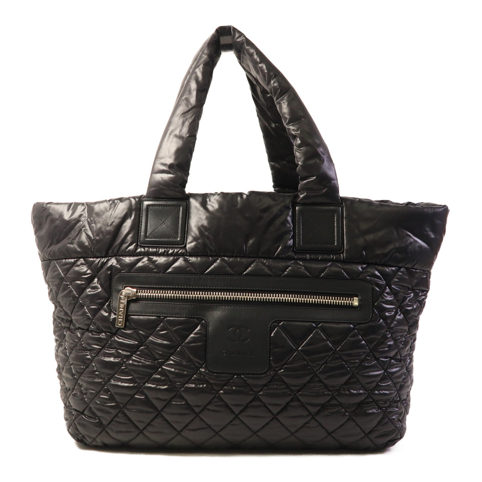 CHANEL 尼龍Coco Cocoon銀扣肩背袋