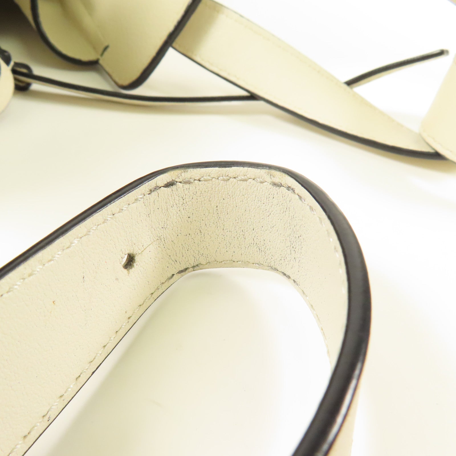 LOEWE SHW Hammock 2way Shoulder Hand Bag Calfskin Leather White