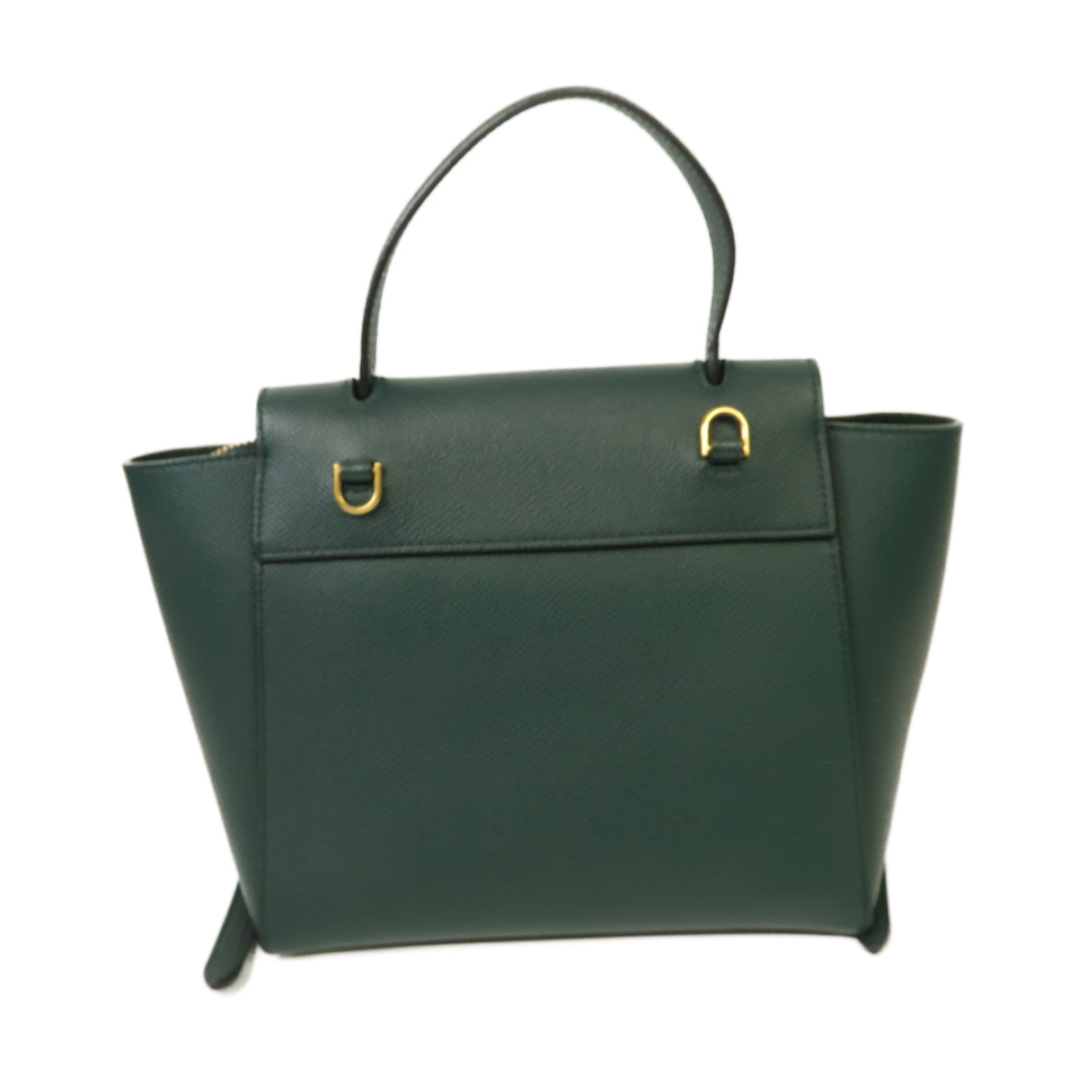 CELINE 牛皮皮革Nano Belt Bag金扣手挽肩背兩用袋綠色