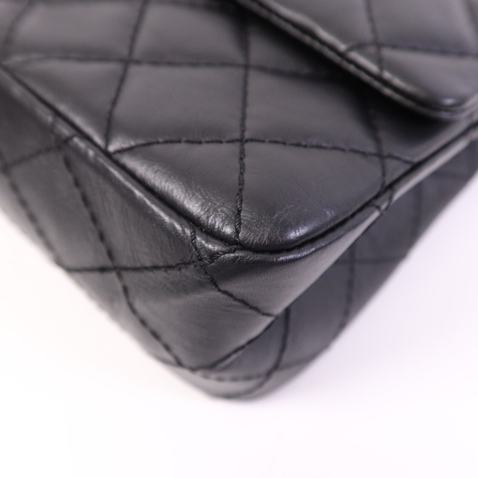 CHANEL 牛皮皮革2.55 Large銀扣鏈帶肩背袋