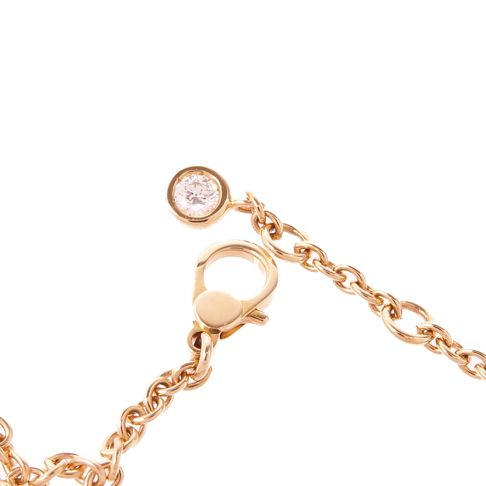 HERMES 18K玫瑰金Finesse Bracelet鑽石手鏈