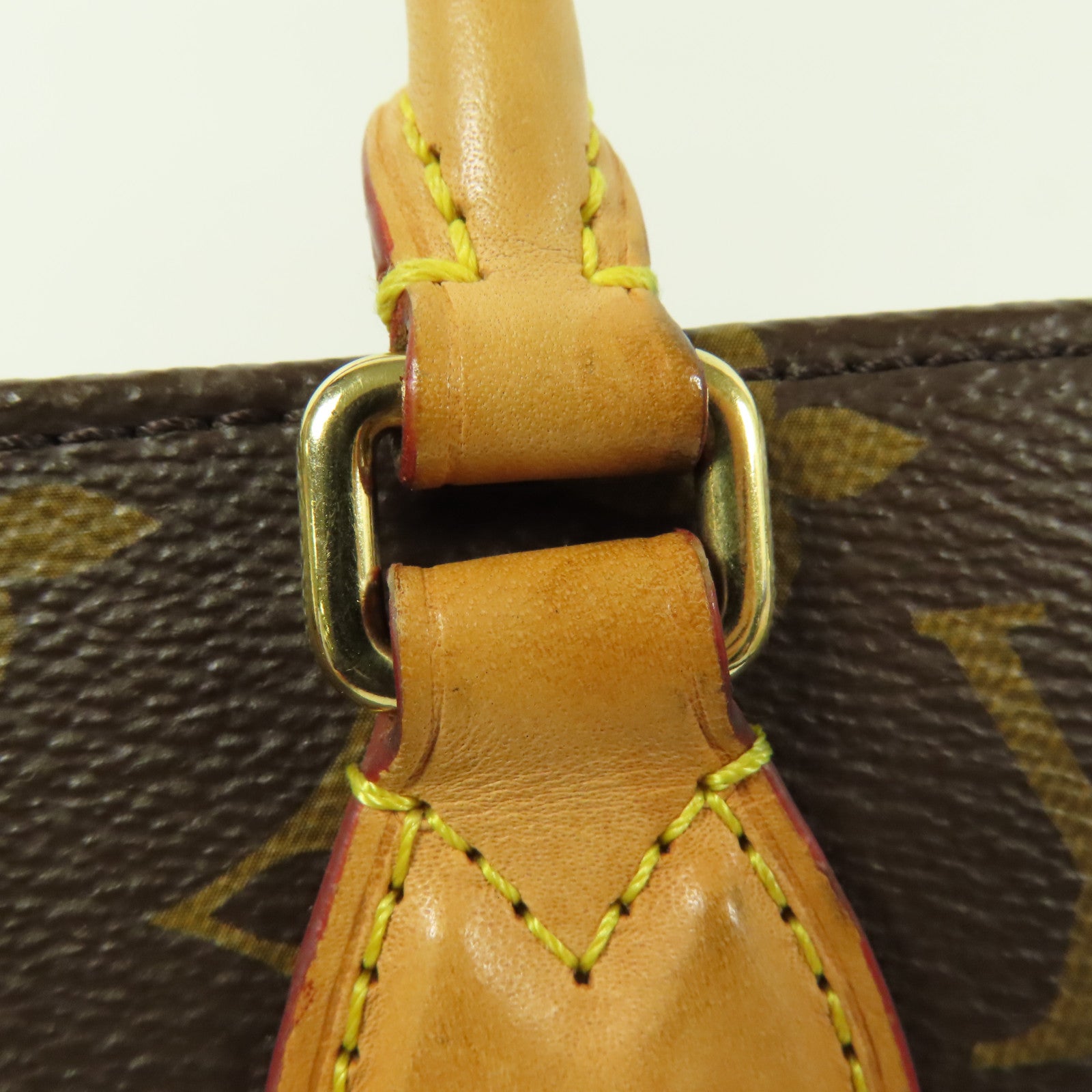 LOUIS VUITTON Monogram Sac Plat BB金扣手挽肩背兩用袋棕色