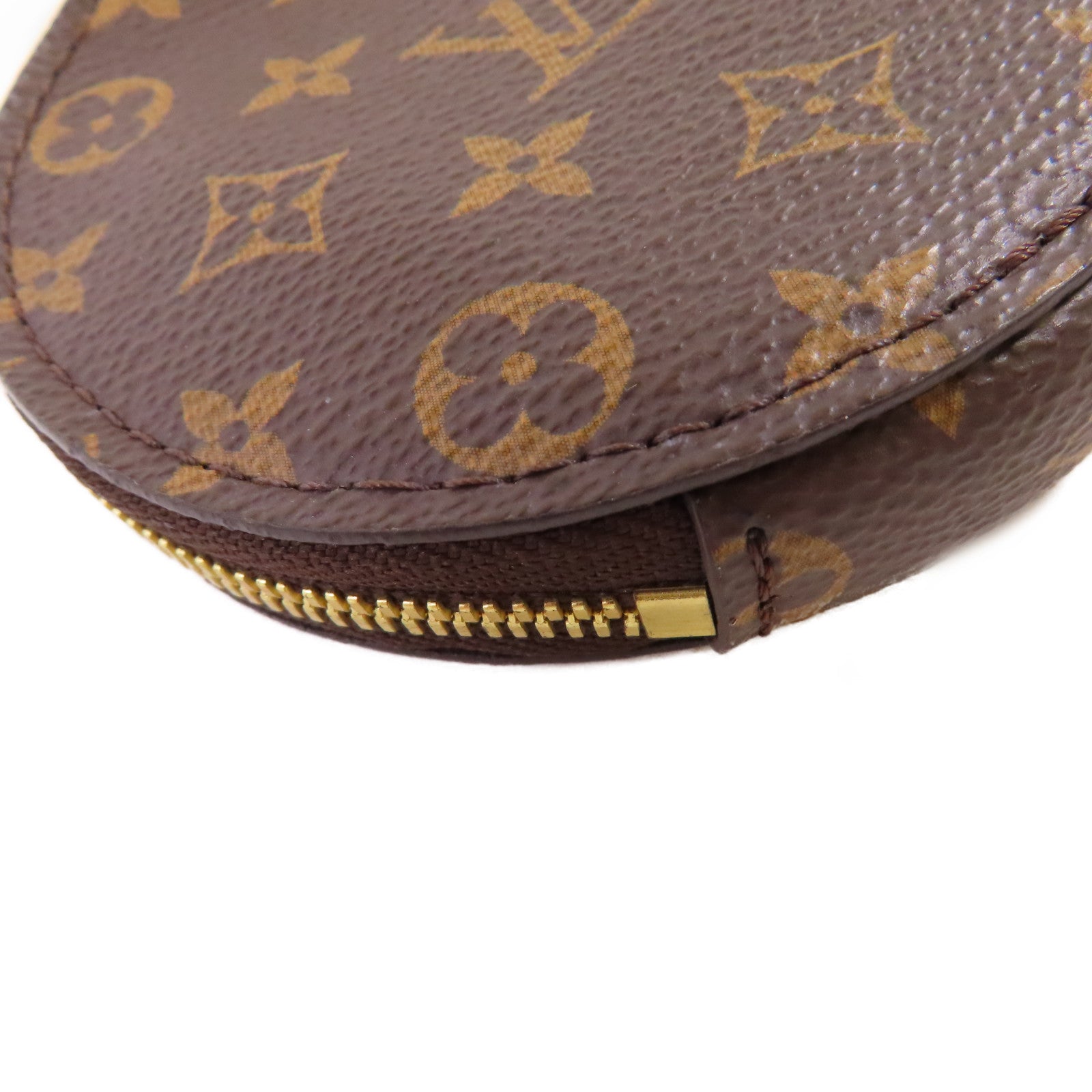 LOUIS VUITTON Monogram Coin Case金扣零錢包啡色