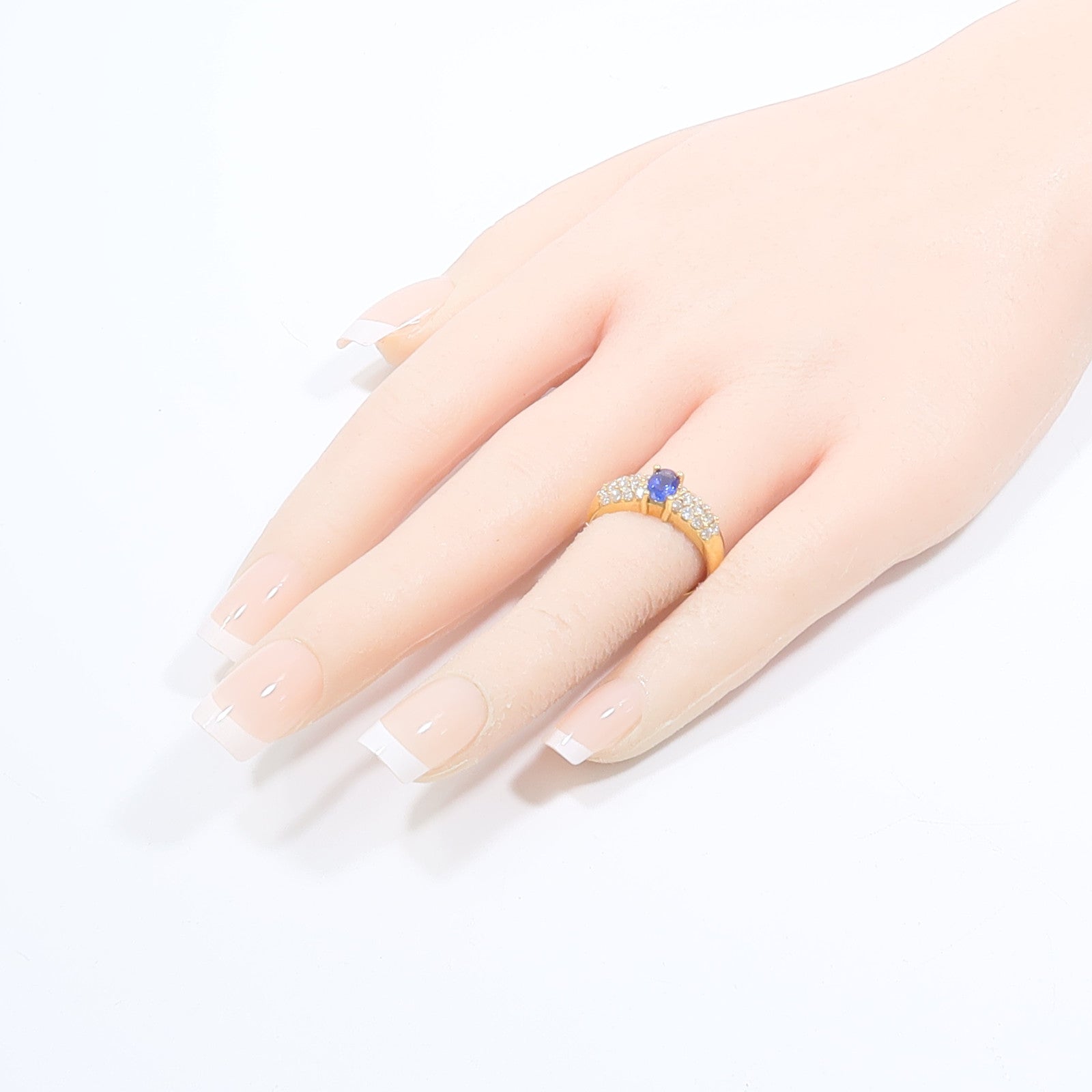 JEWELRY 18K黃金Sapphire Diamond Ring藍寶石/鑽石戒指