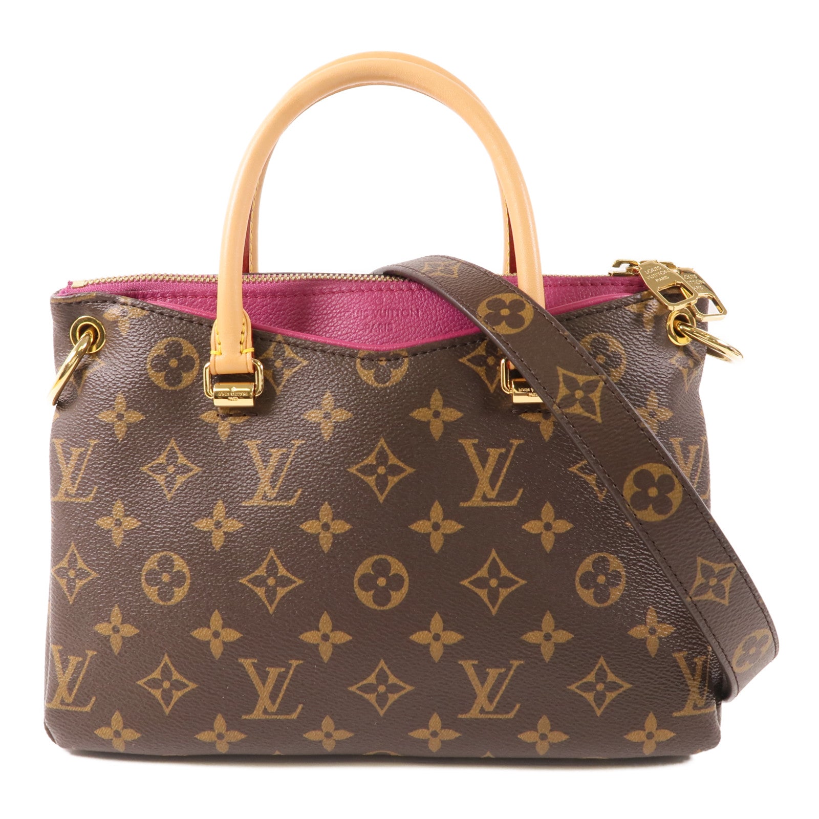 LOUIS VUITTON Monogram Pallas BB金扣手挽肩背兩用袋