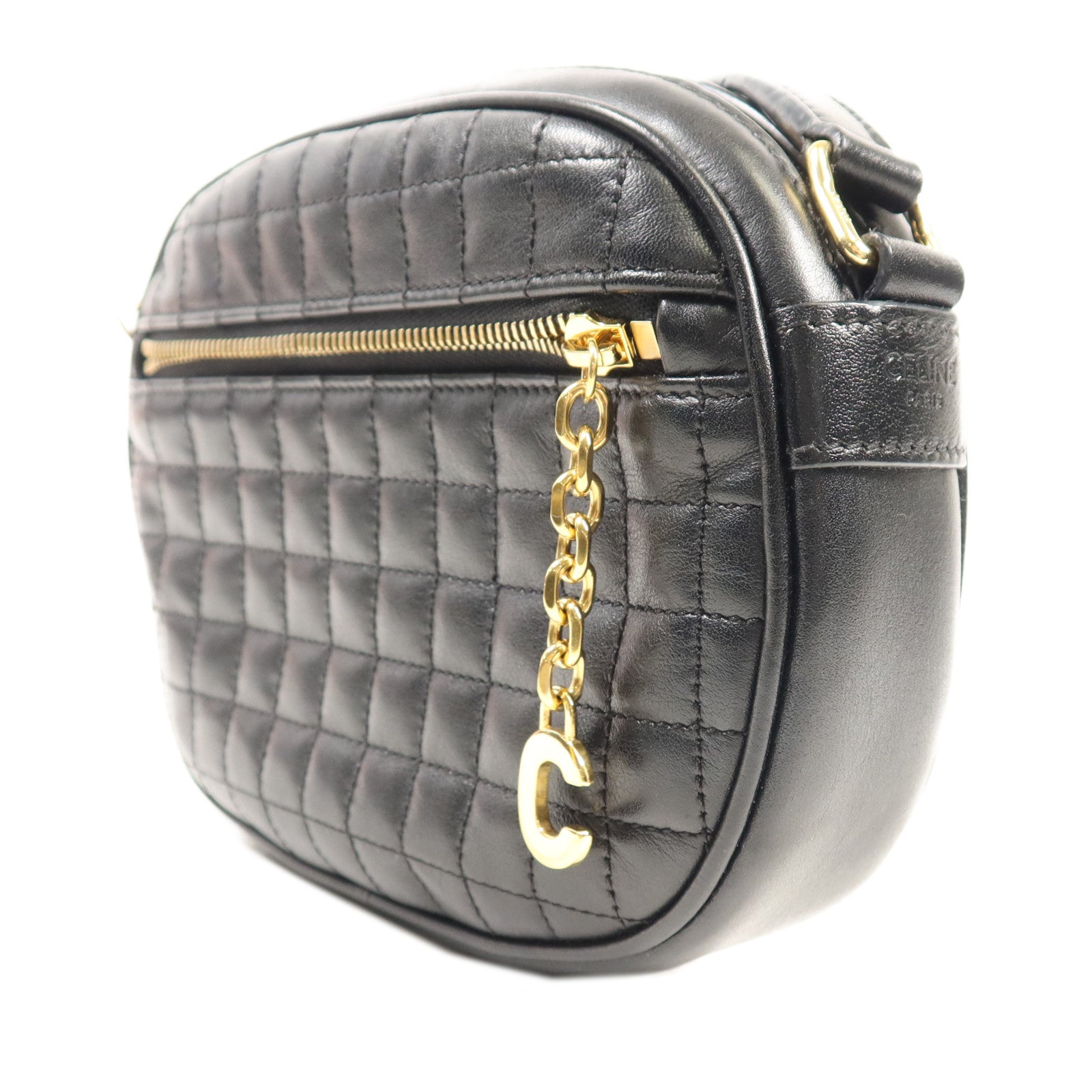 CELINE 牛皮皮革Shoulder Bag金扣肩背袋