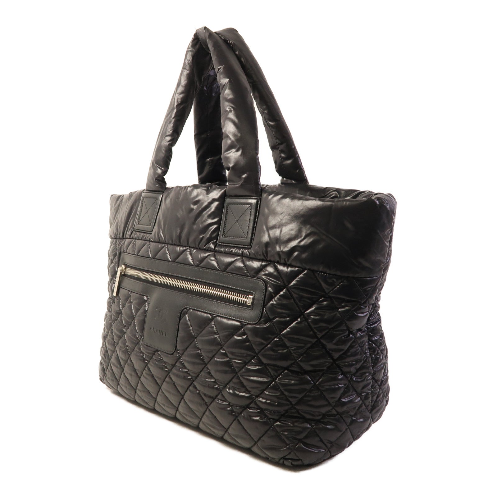 CHANEL 尼龍Coco Cocoon銀扣肩背袋