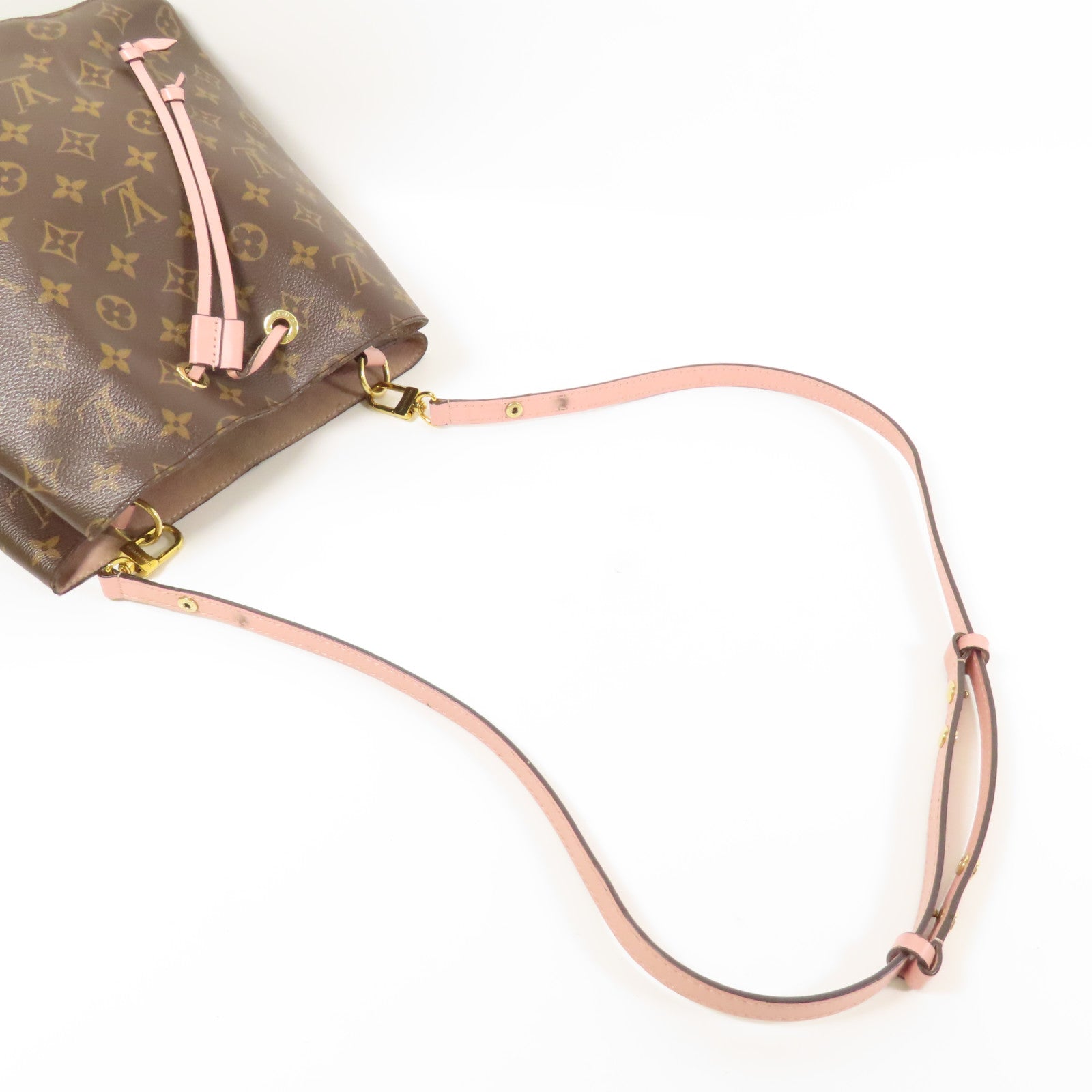 LOUIS VUITTON LV GHW Neo Noe 2way Shoulder Bag M44022 Monogram Brown Pink