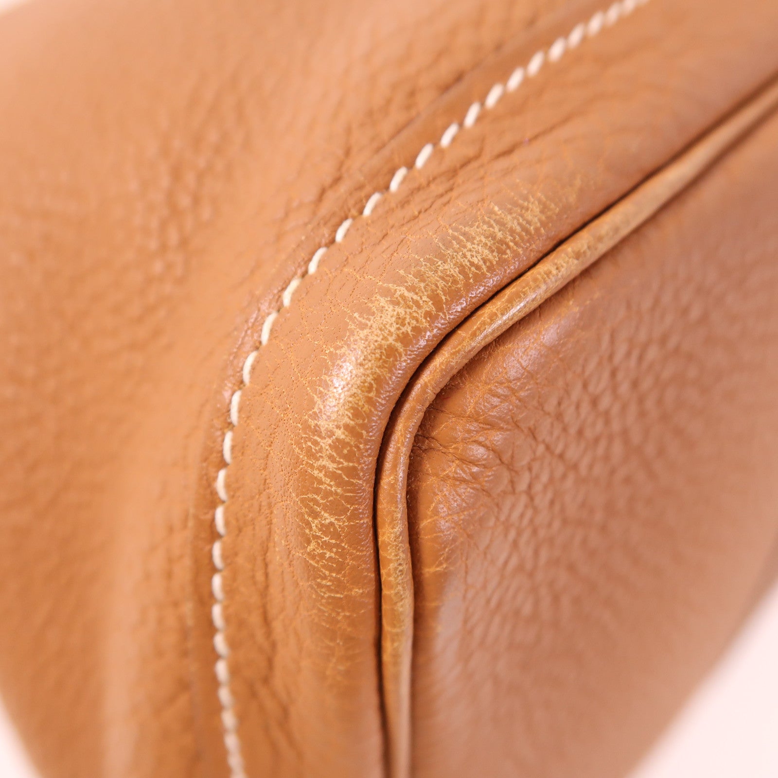 HERMES Negonda皮革Garden Party PM銀扣手挽袋Gold