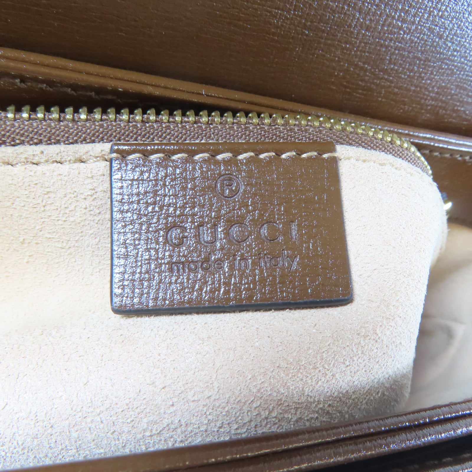 GUCCI 牛皮皮革Shoulder Bag金扣肩背袋啡色