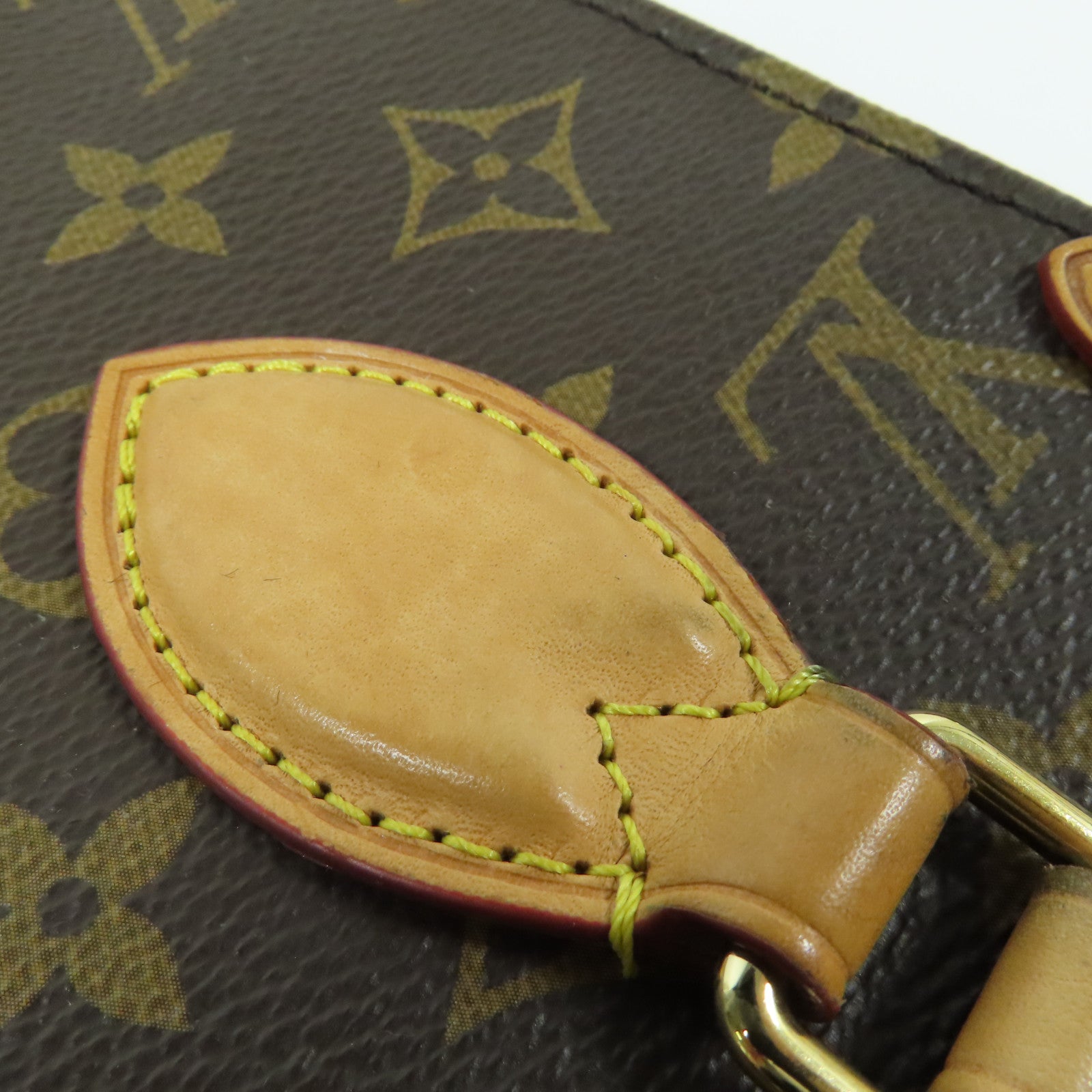 LOUIS VUITTON Monogram Sac Plat BB金扣手挽肩背兩用袋棕色