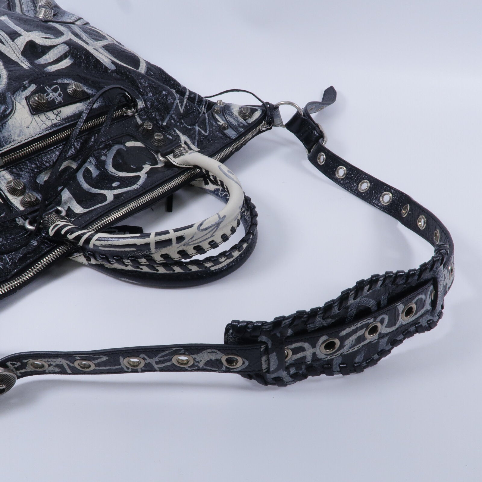 BALENCIAGA 牛皮皮革LE Cagole Graffiti Tote手挽肩背兩用袋