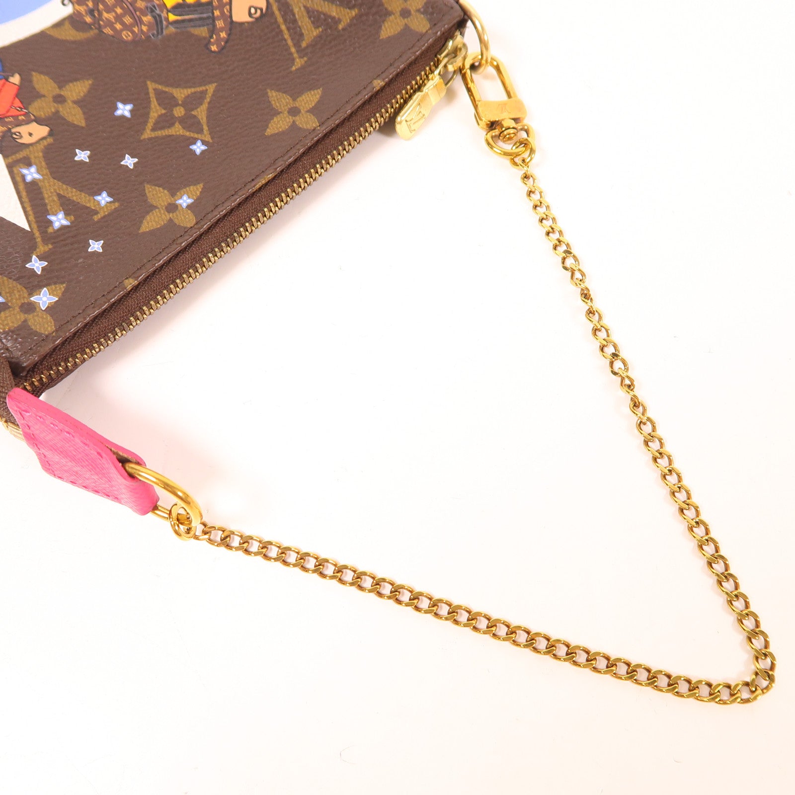 LOUIS VUITTON Monogram Pochette Accessories金扣手挽袋