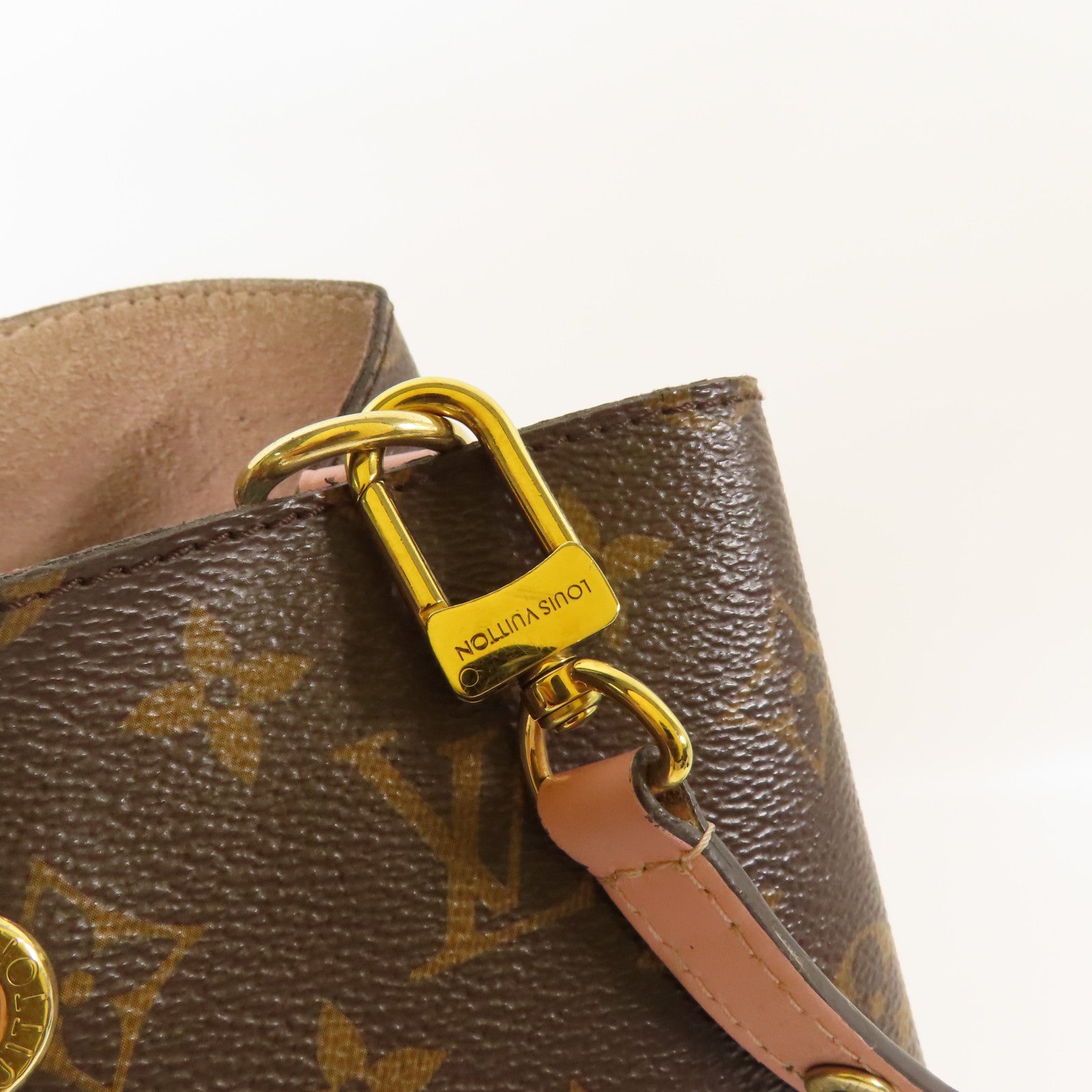 LOUIS VUITTON LV GHW Neo Noe 2way Shoulder Bag M44022 Monogram Brown Pink