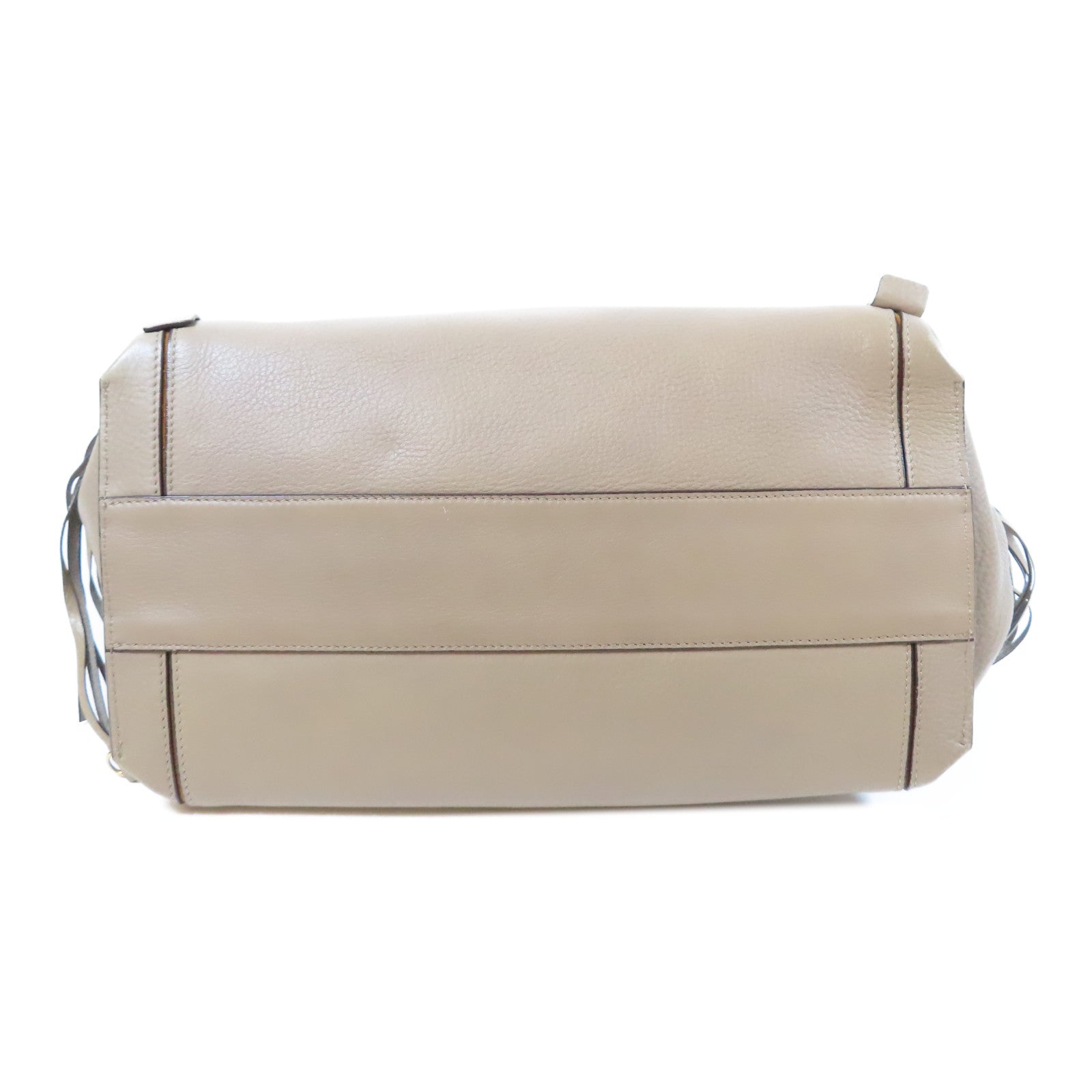 Chloe 【激減優惠】牛皮皮革Shoulder Bag金扣肩背袋米色/啡色