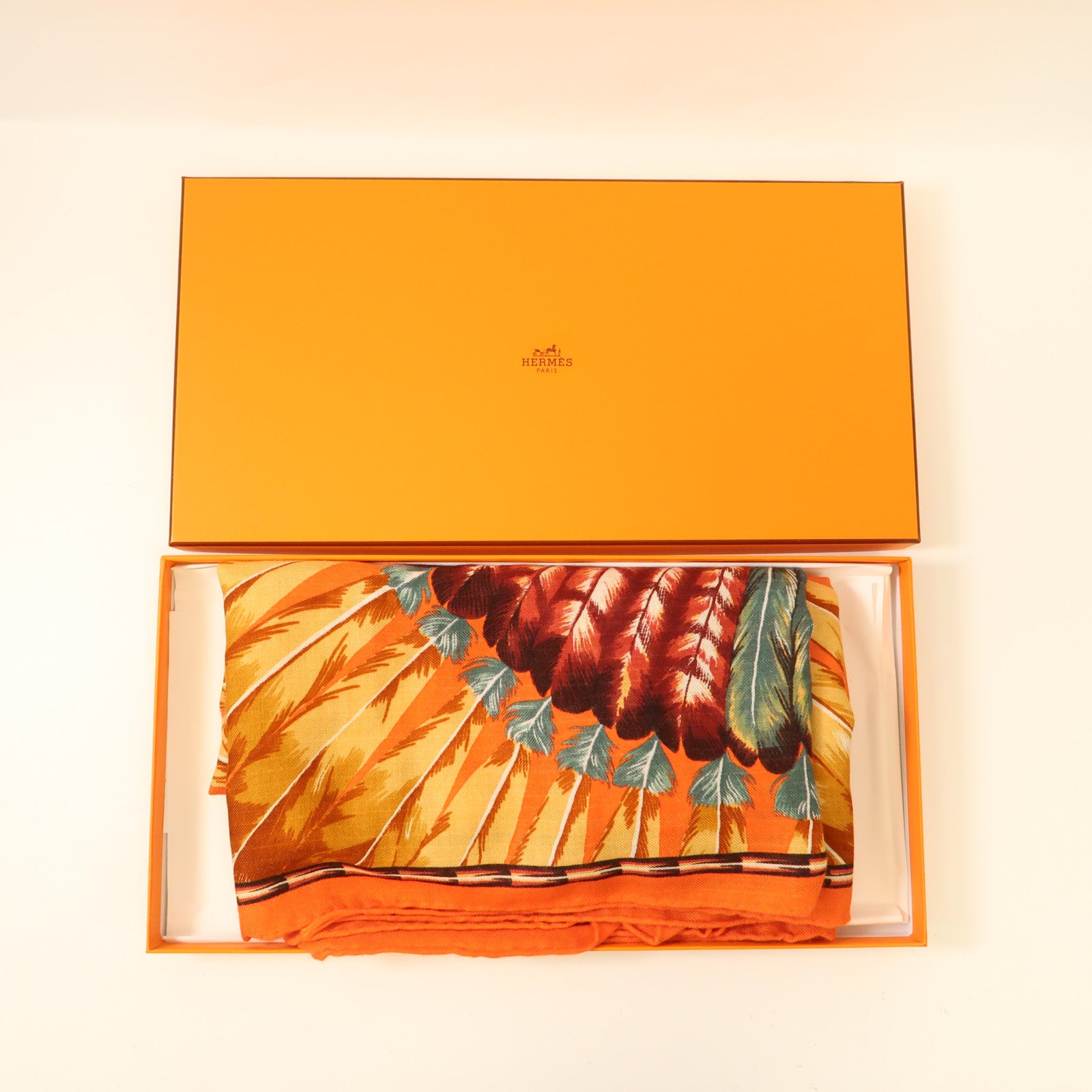 HERMES 羊絨/絲質Scarf圍巾