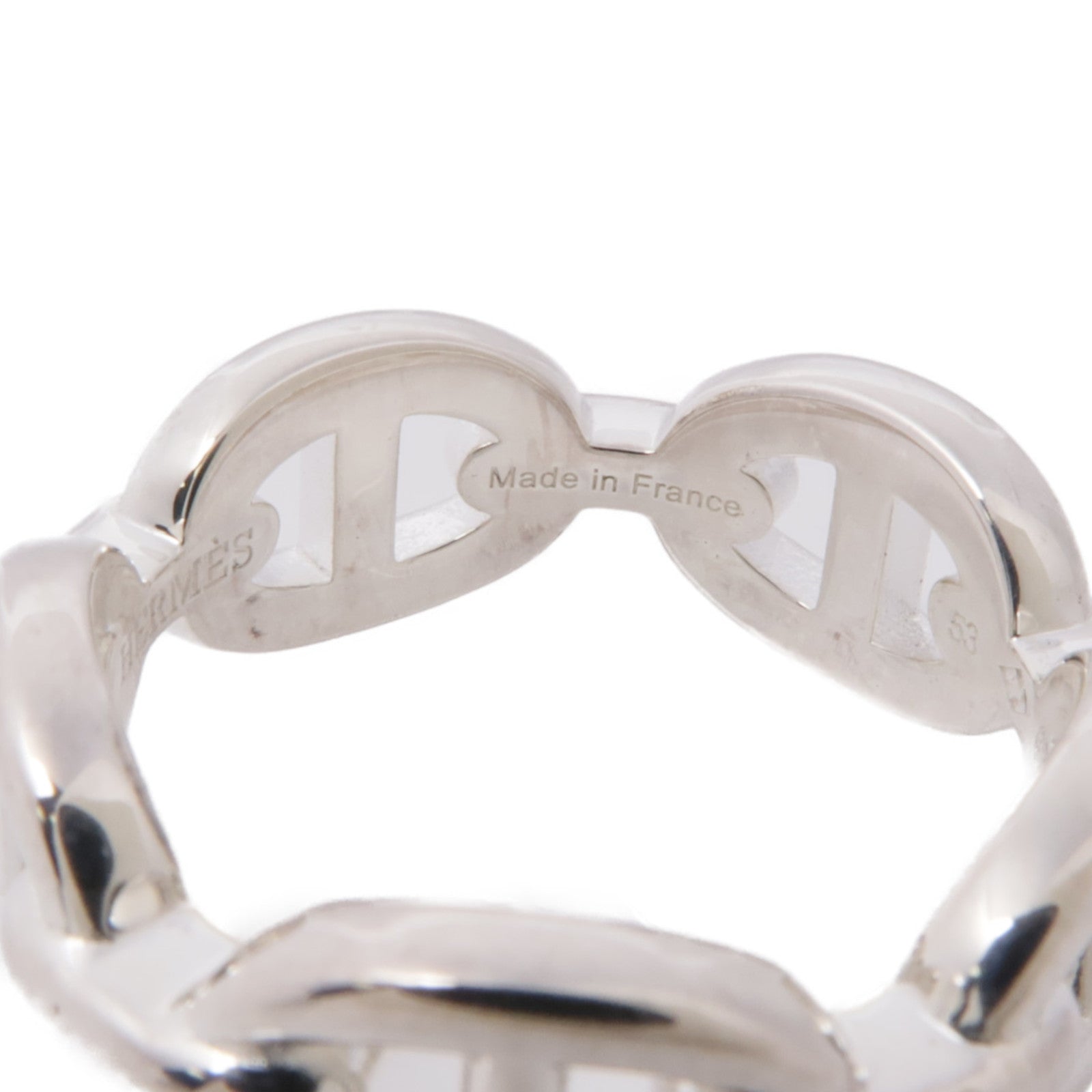 HERMES 925純銀Chaine d'ancre Enchainee Ring戒指US#6.25