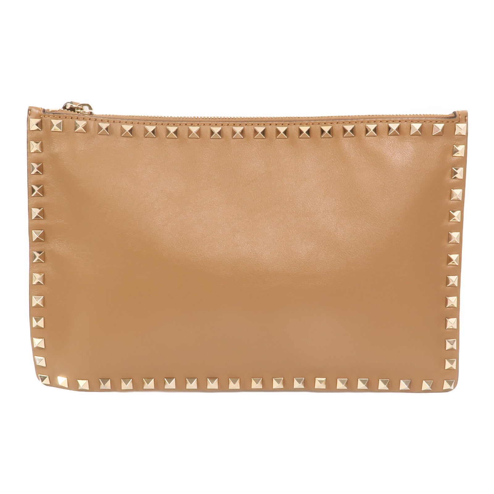 Valentino 牛皮皮革Clutch金扣手拿包