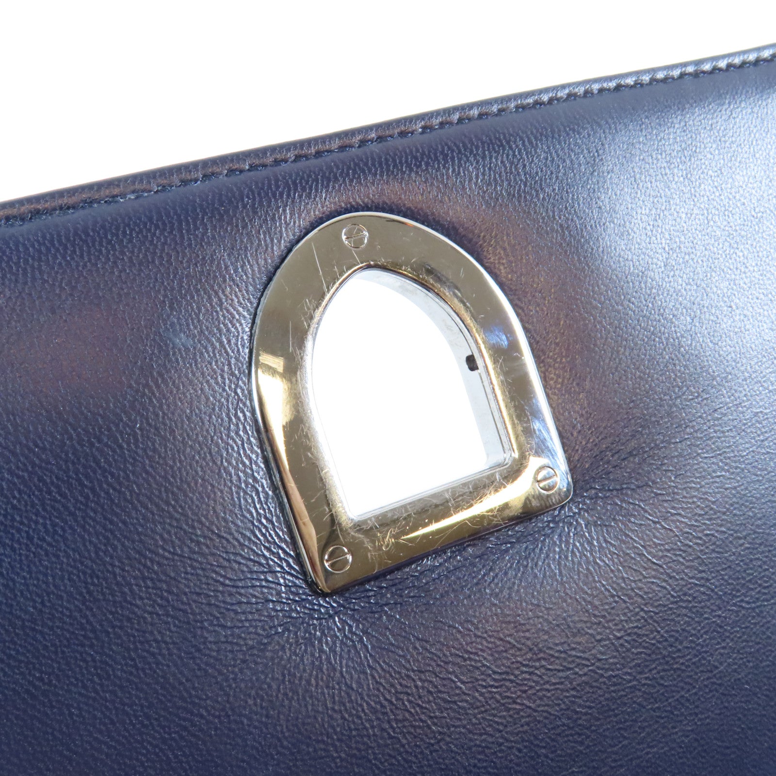 Dior **【激減優惠】牛皮皮革Chain Shoulder Bag銀扣鏈帶肩背袋深藍色