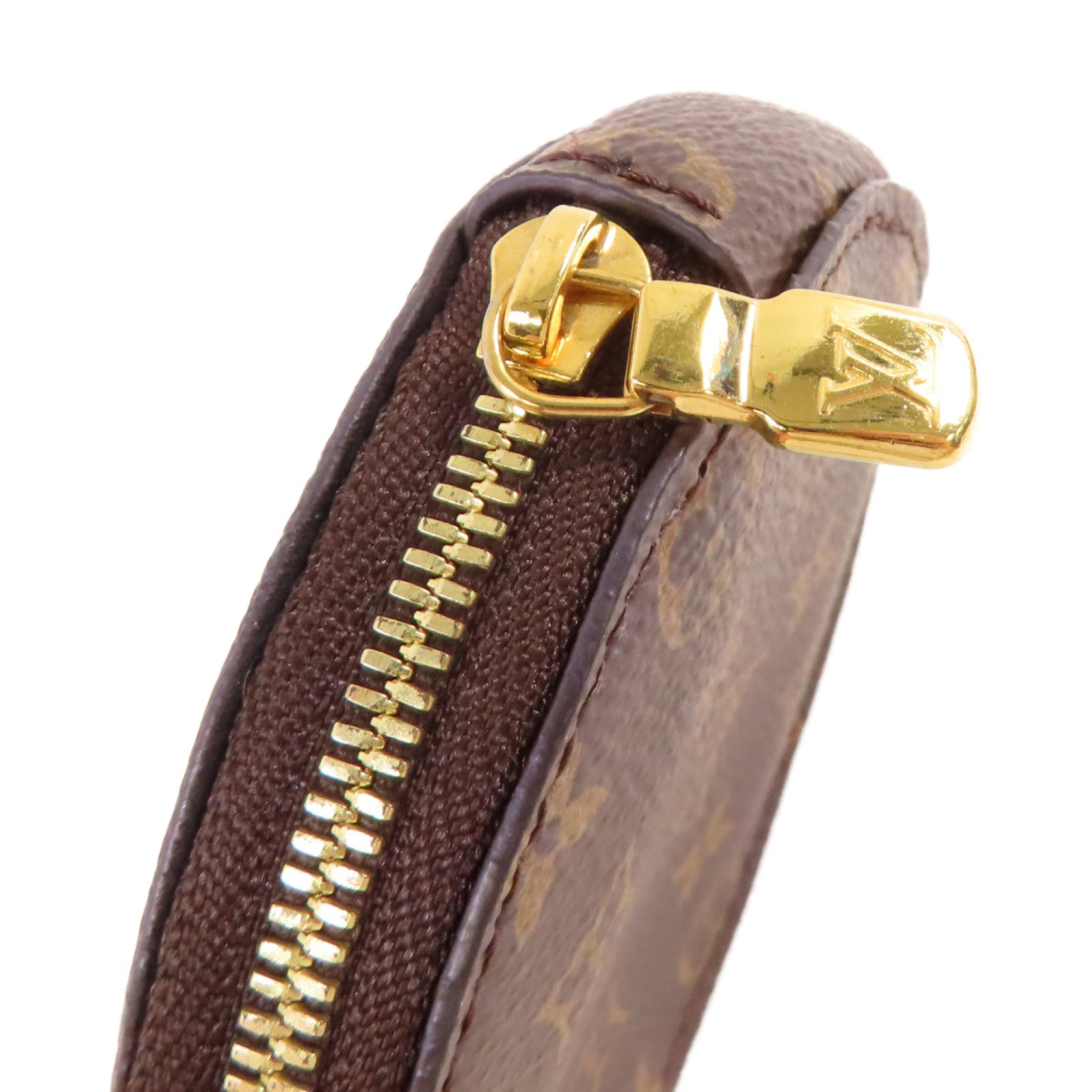 LOUIS VUITTON Monogram Coin Case金扣零錢包啡色