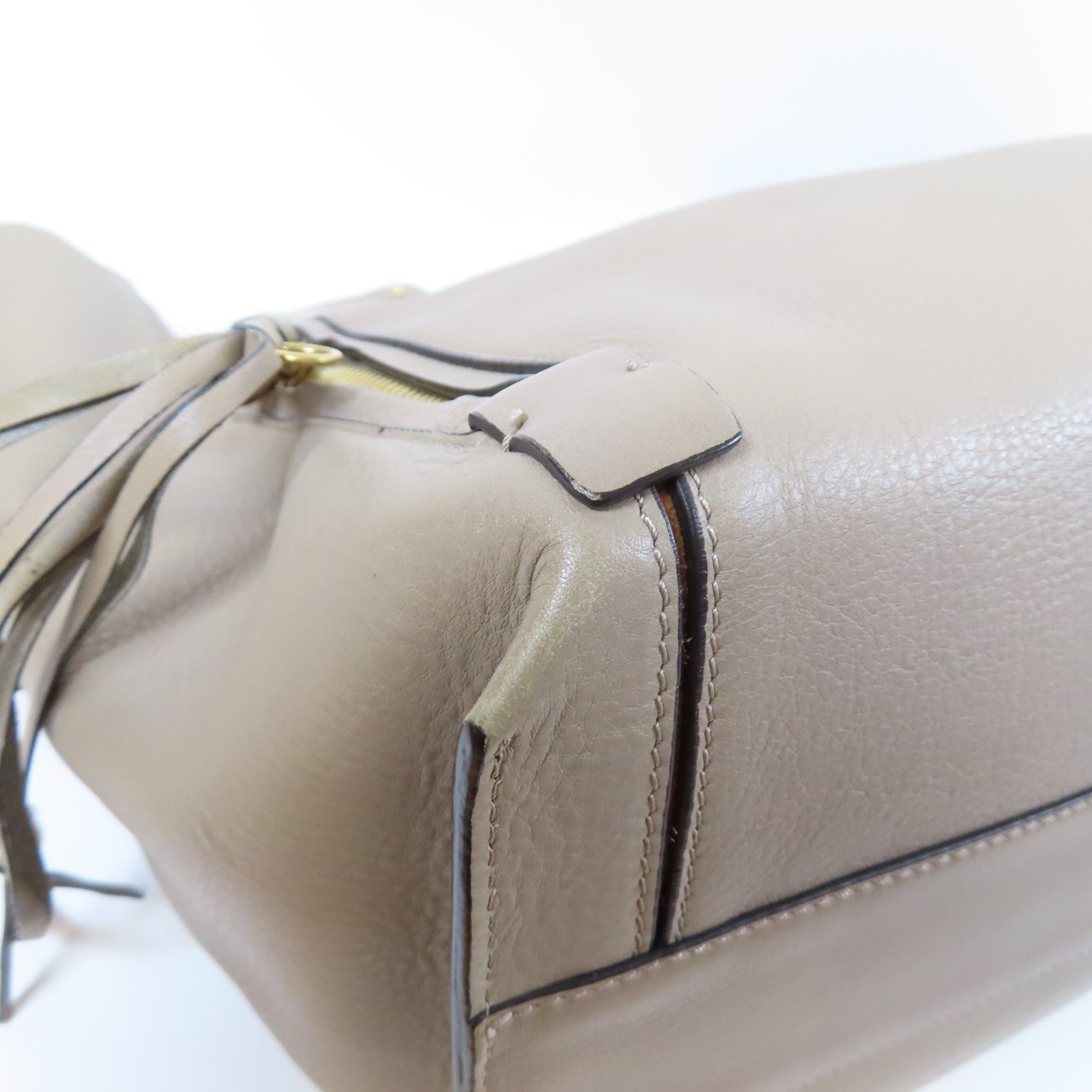 Chloe 【激減優惠】牛皮皮革Shoulder Bag金扣肩背袋米色/啡色