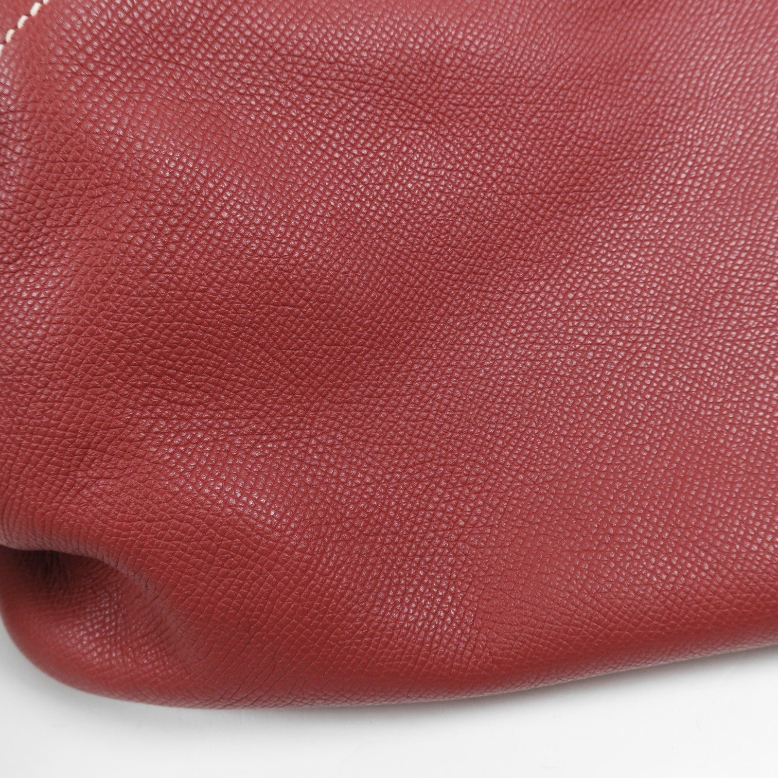 HERMES Epsom皮革Bolide Relax 35銀扣手挽袋Rouge Grenat