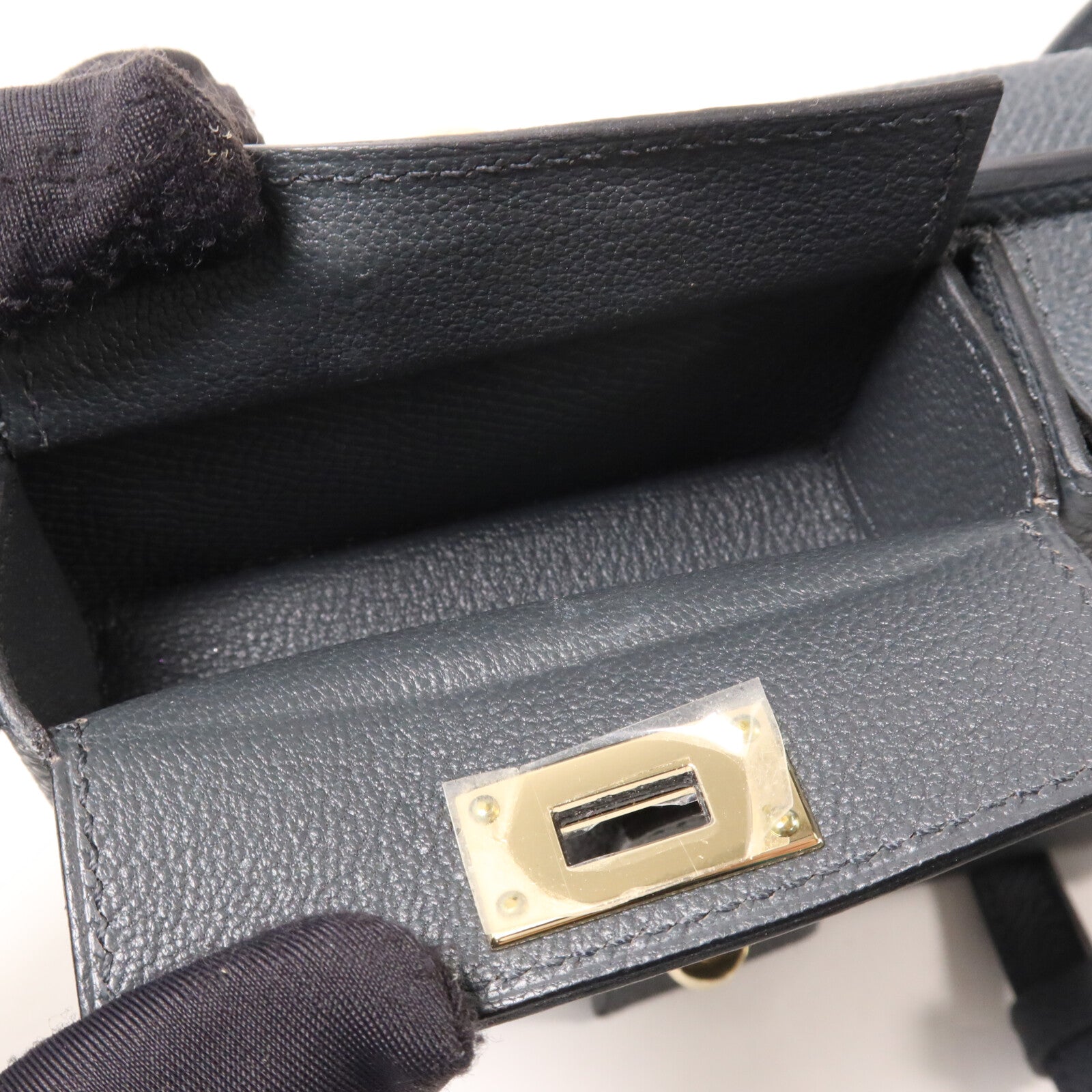 HERMES Epsom皮革Kelly Multipocket To Go Pouch肩背袋Gris Misty