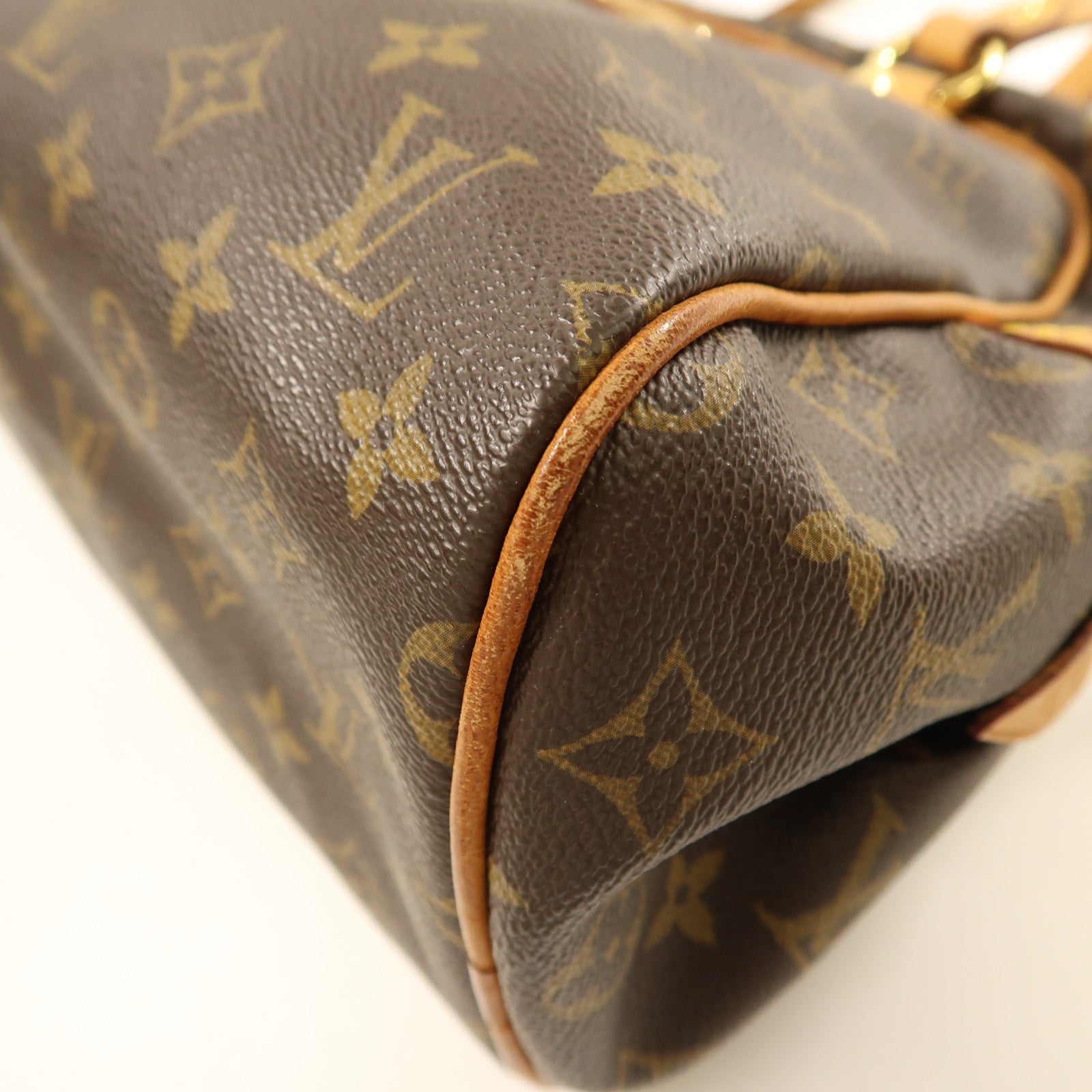 LOUIS VUITTON Monogram Montorgueil PM金扣肩背袋棕色