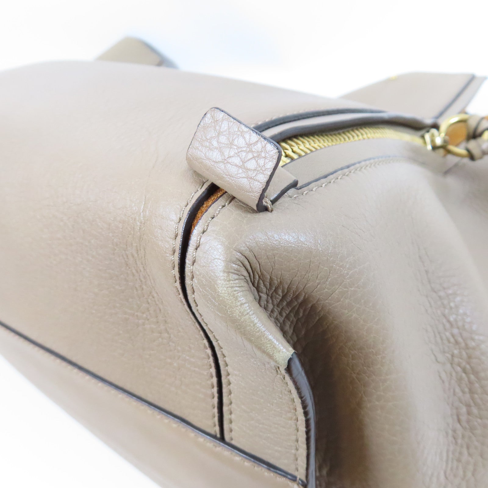 Chloe 【激減優惠】牛皮皮革Shoulder Bag金扣肩背袋米色/啡色