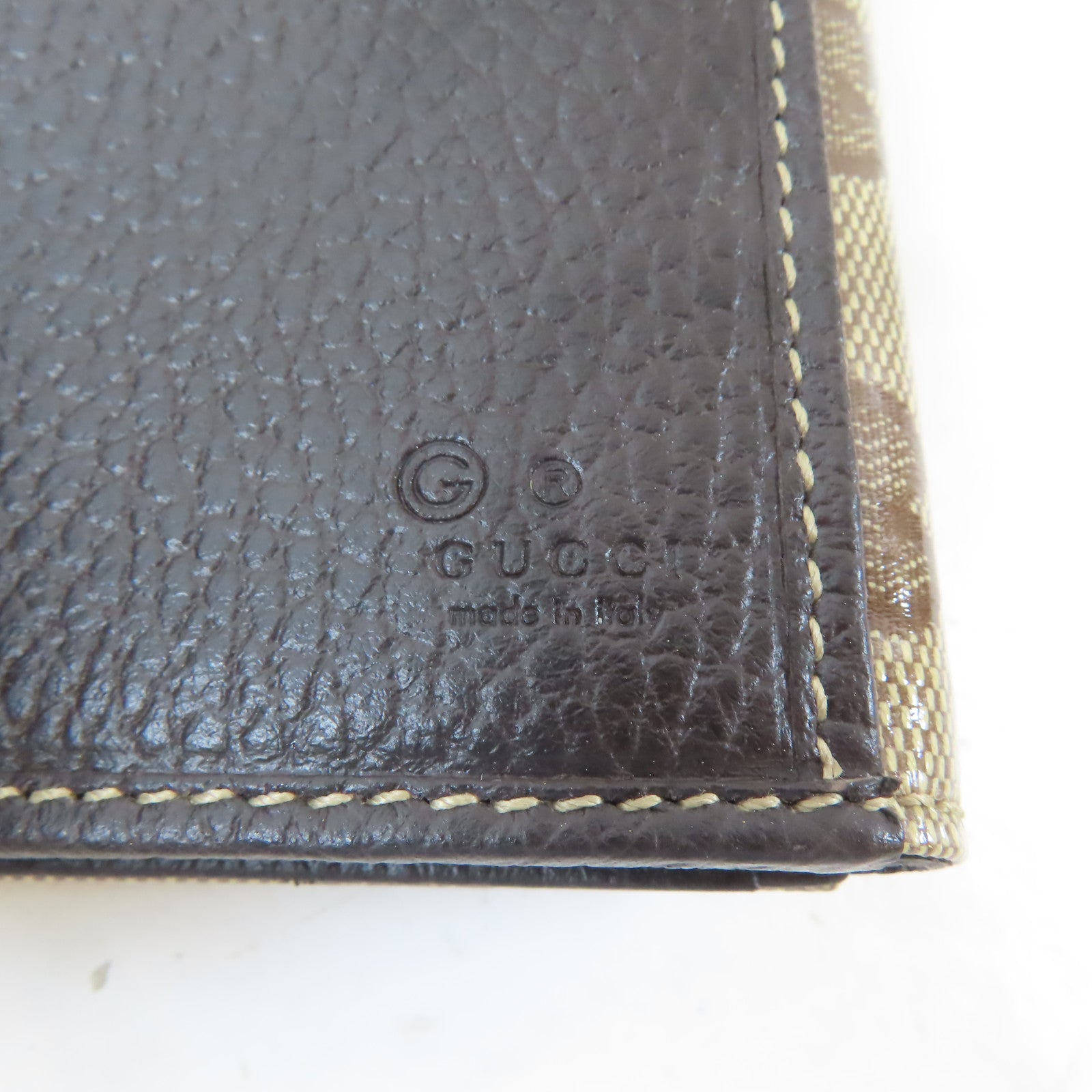 GUCCI 塗層帆布Long Wallet金扣長錢包啡色