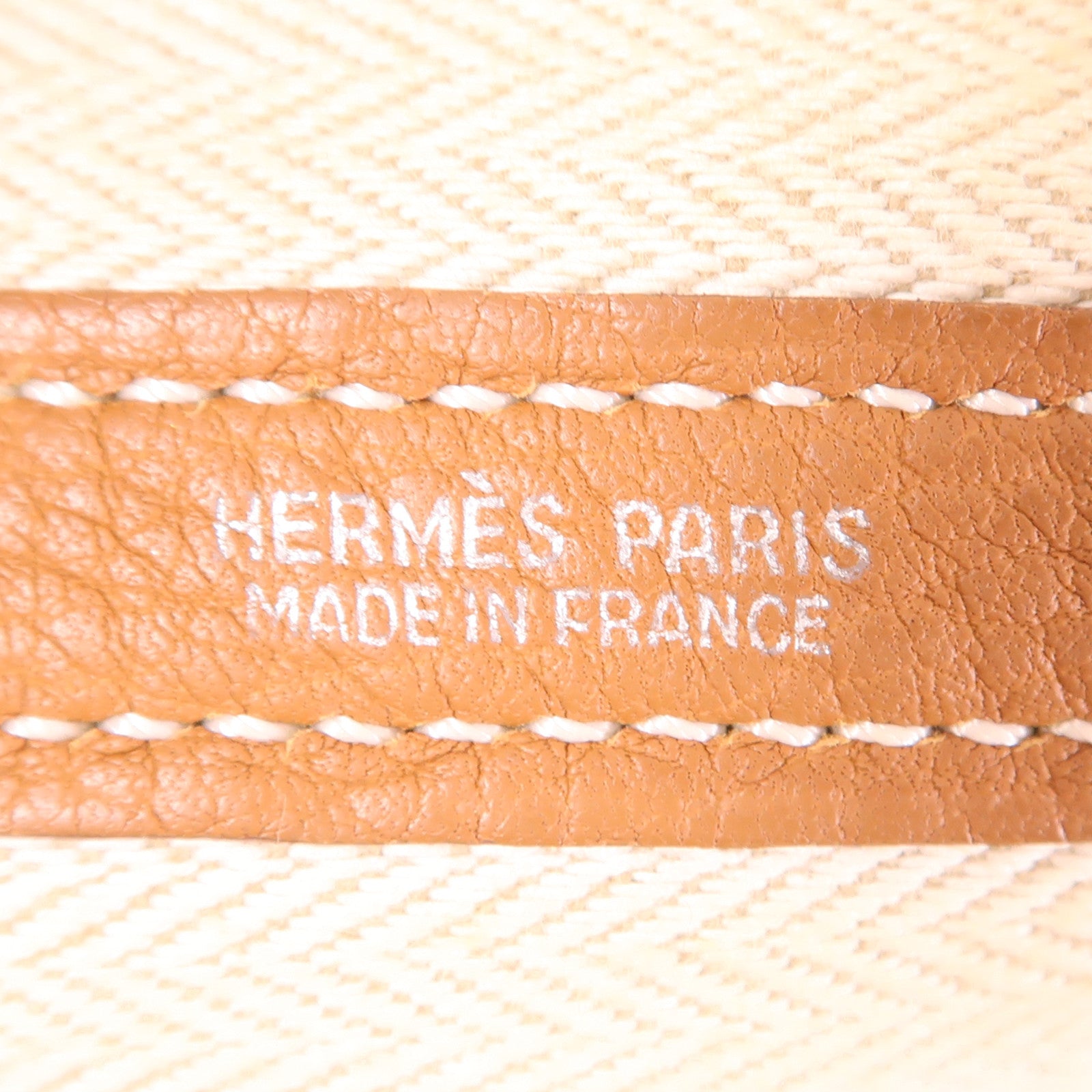 HERMES Negonda皮革Garden Party PM銀扣手挽袋Gold