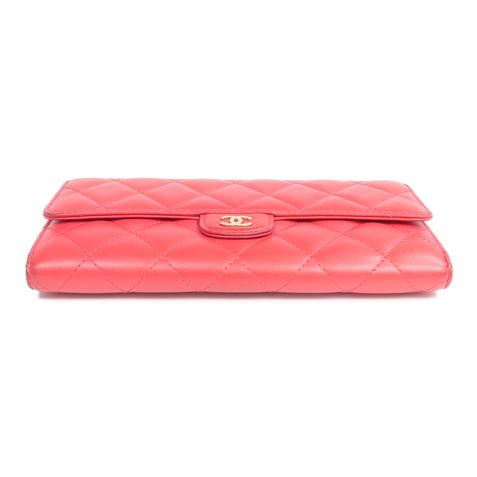 CHANEL 羊皮皮革Classic Long Flap Wallet金扣長錢包