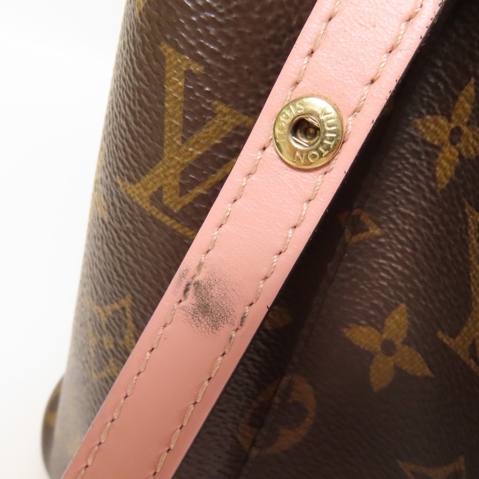 LOUIS VUITTON LV GHW Neo Noe 2way Shoulder Bag M44022 Monogram Brown Pink