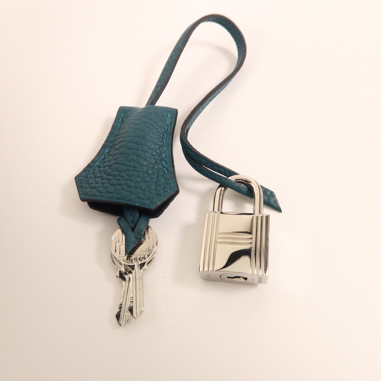 HERMES Togo皮革Birkin 30銀扣手挽袋Vert Bosphore