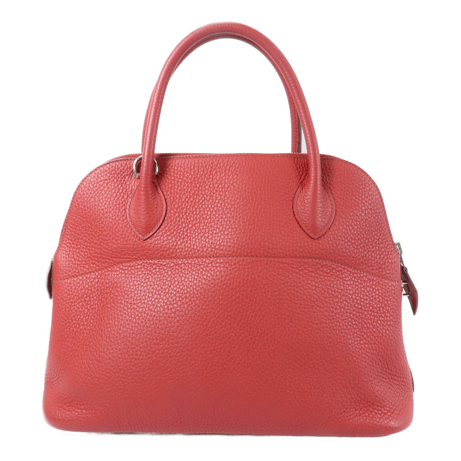 HERMES Clemence皮革Bolide 31手挽肩背兩用袋Rouge Casaque