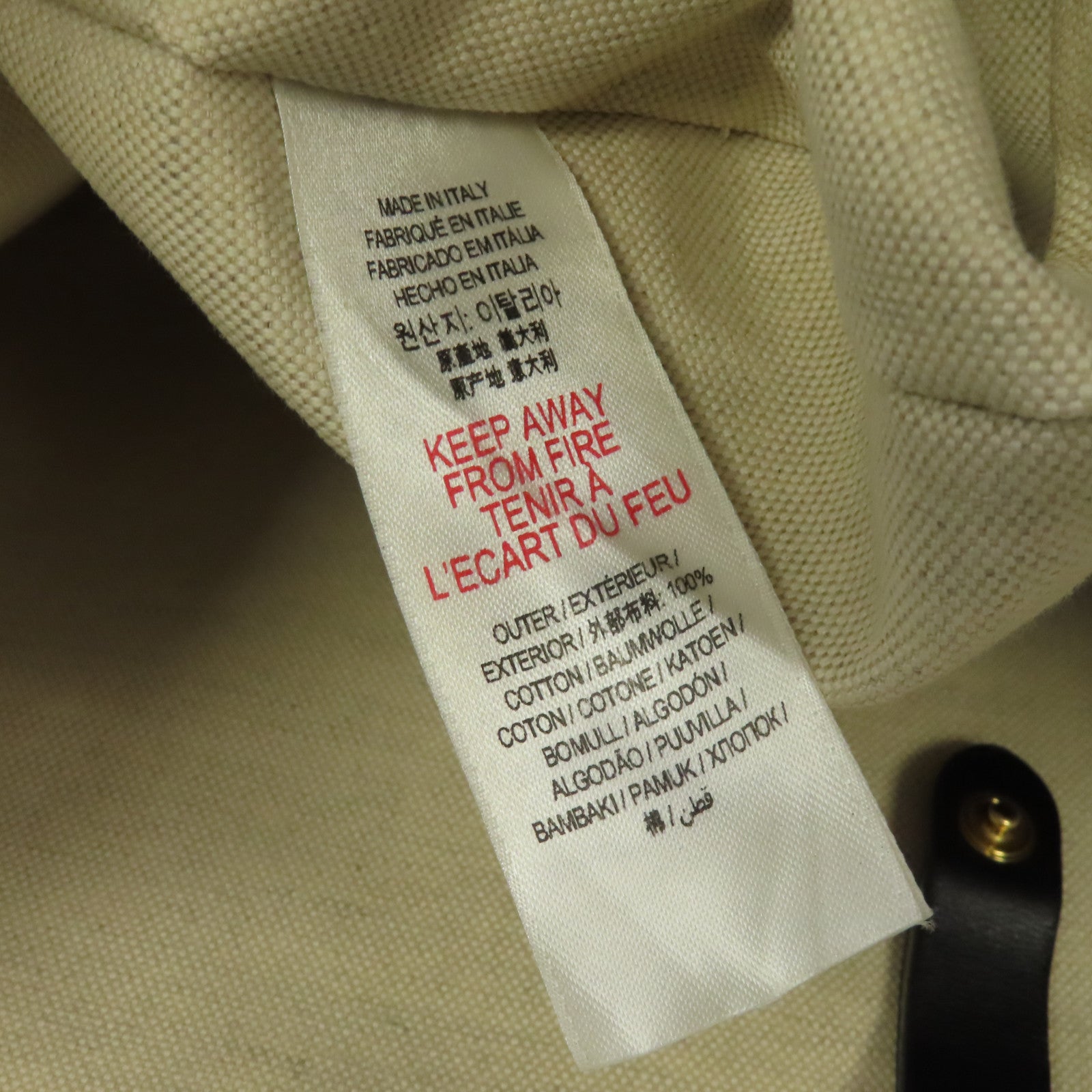 BURBERRY 帆布/皮革Freya Tote Bag金扣手挽袋/肩背袋黑色
