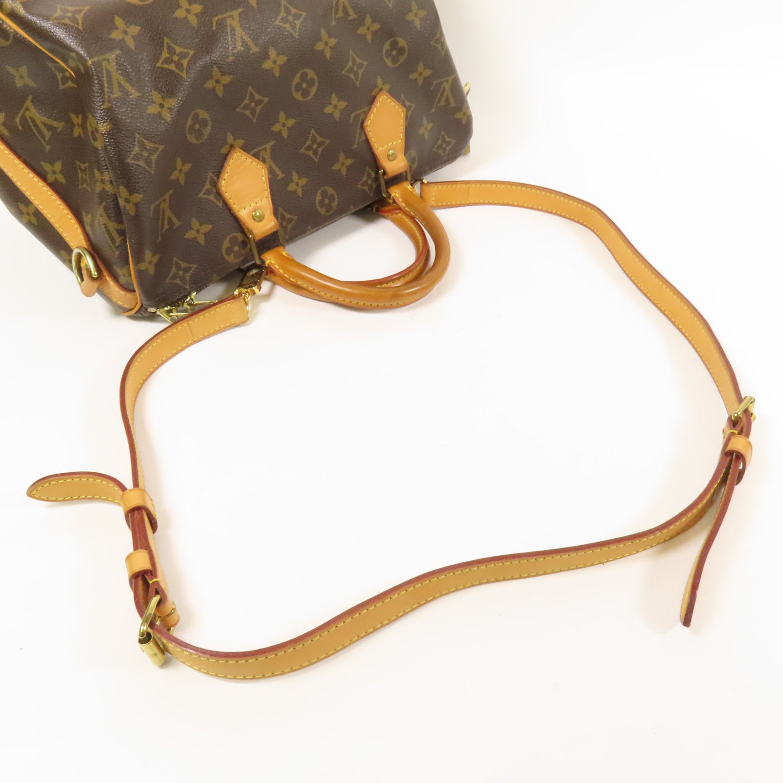 LOUIS VUITTON Monogram Speedy Bandouliere 30金扣手挽肩背兩用袋