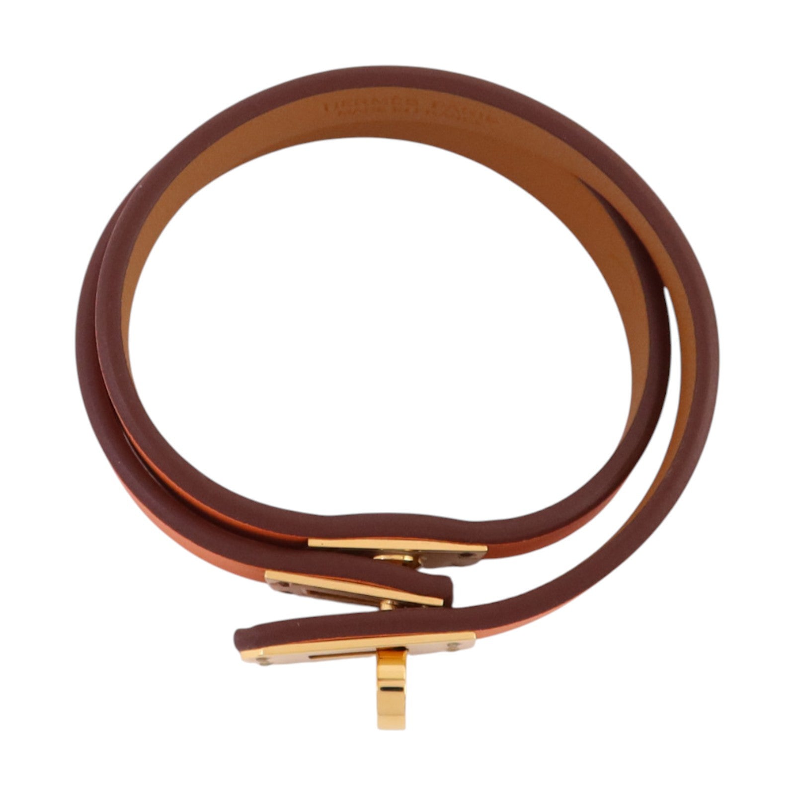 HERMES Swift皮革Mini Kelly Double Tour Bracelet金扣手鏈