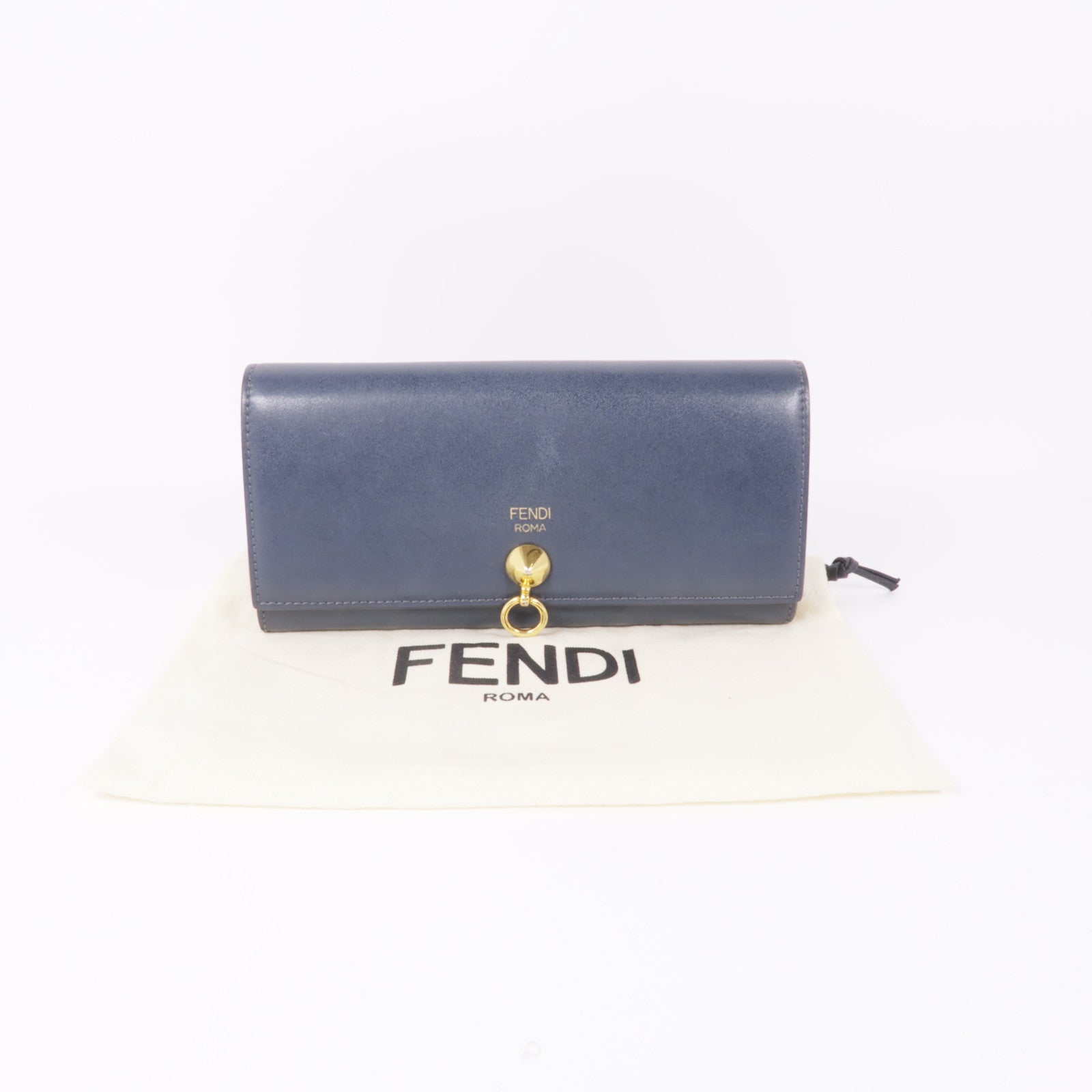 FENDI 牛皮皮革Wallet金扣長錢包