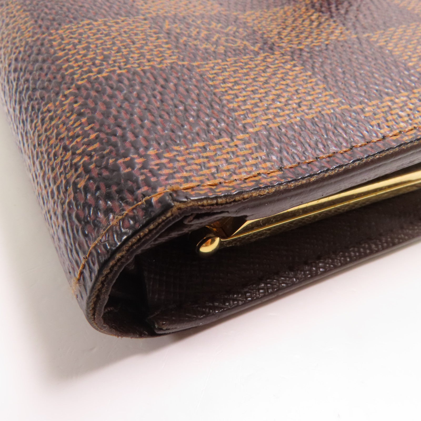 LOUIS VUITTON Damier Wallet金扣錢包
