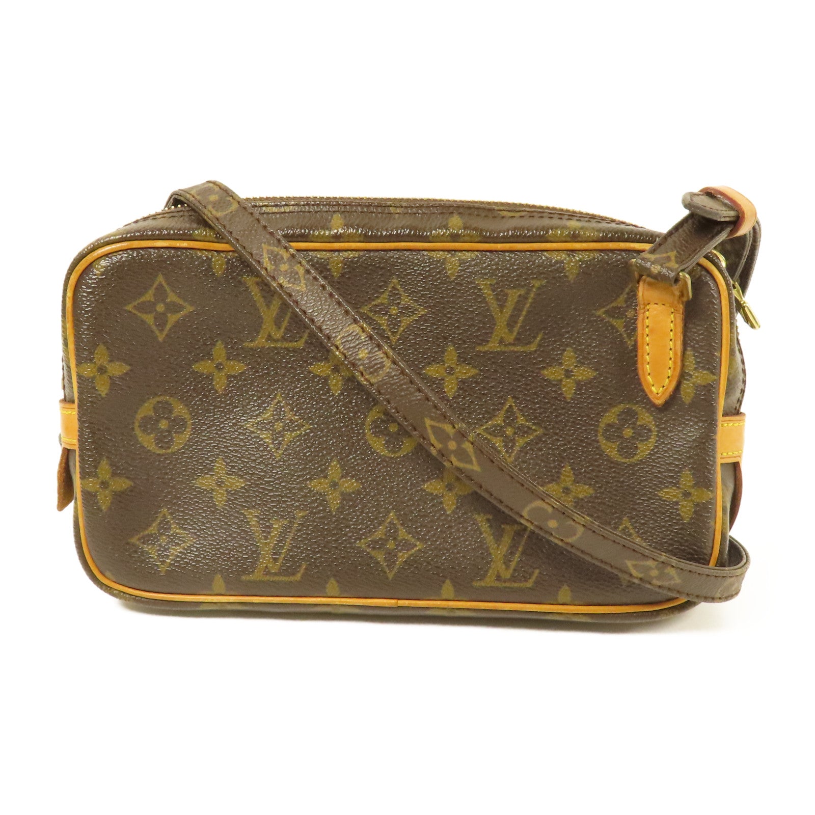 LOUIS VUITTON Monogram Marly Bandouliere金扣肩背袋棕色